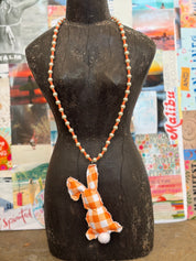 MALIBU HIPPIE Puff Bunny Beaded Necklace on Simply Obsessed