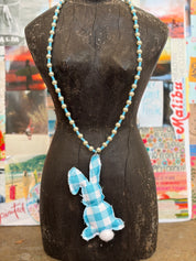 MALIBU HIPPIE Puff Bunny Beaded Necklace on Simply Obsessed