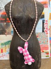 MALIBU HIPPIE Puff Bunny Beaded Necklace on Simply Obsessed