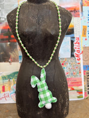 MALIBU HIPPIE Puff Bunny Beaded Necklace on Simply Obsessed