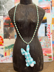 MALIBU HIPPIE Puff Bunny Beaded Necklace on Simply Obsessed