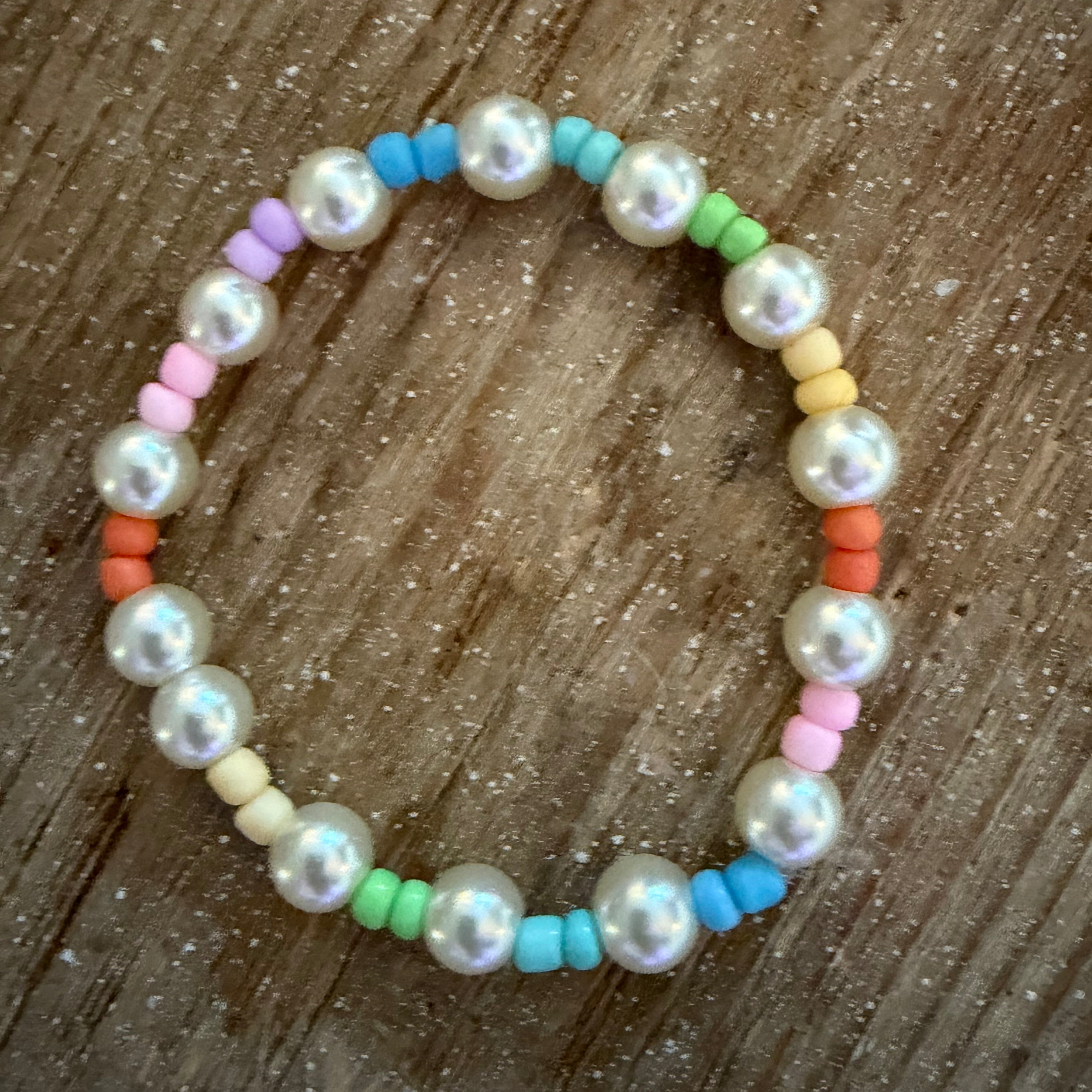 MALIBU HIPPIE Spring Pastel Stretchy Bracelet on Simply Obsessed