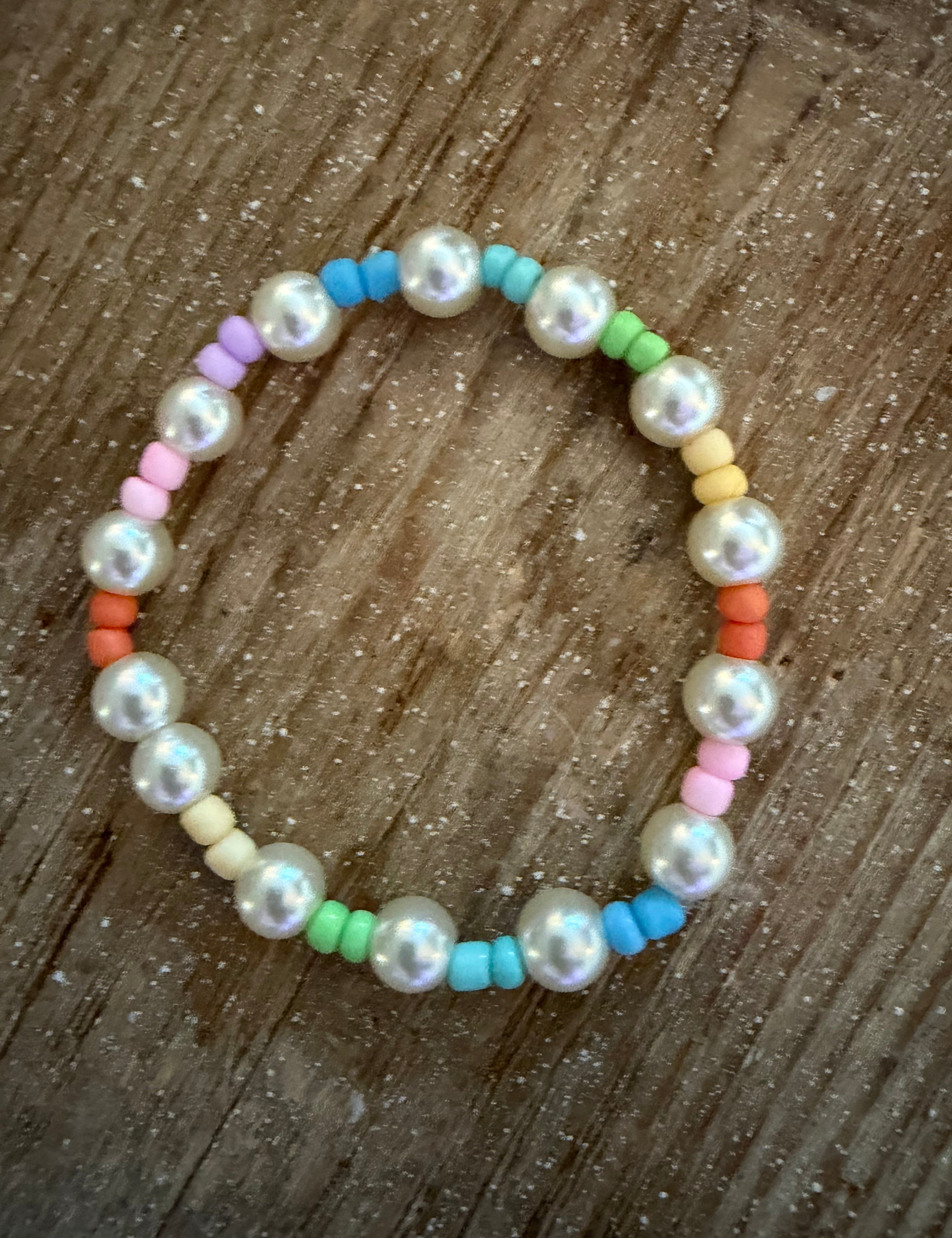 MALIBU HIPPIE Spring Pastel Stretchy Bracelet on Simply Obsessed