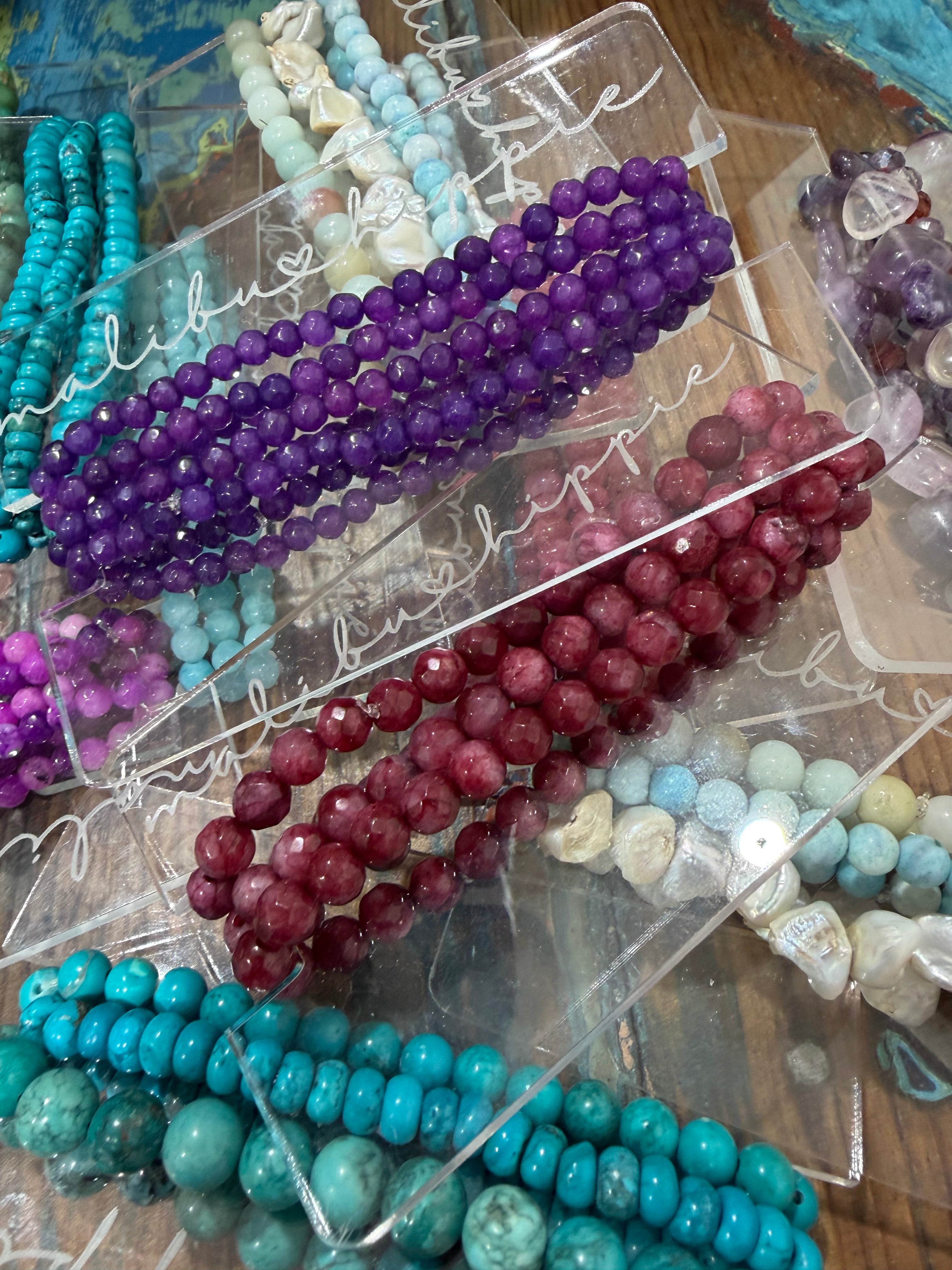 Agate Bracelet Stacks on Simply Obsessed