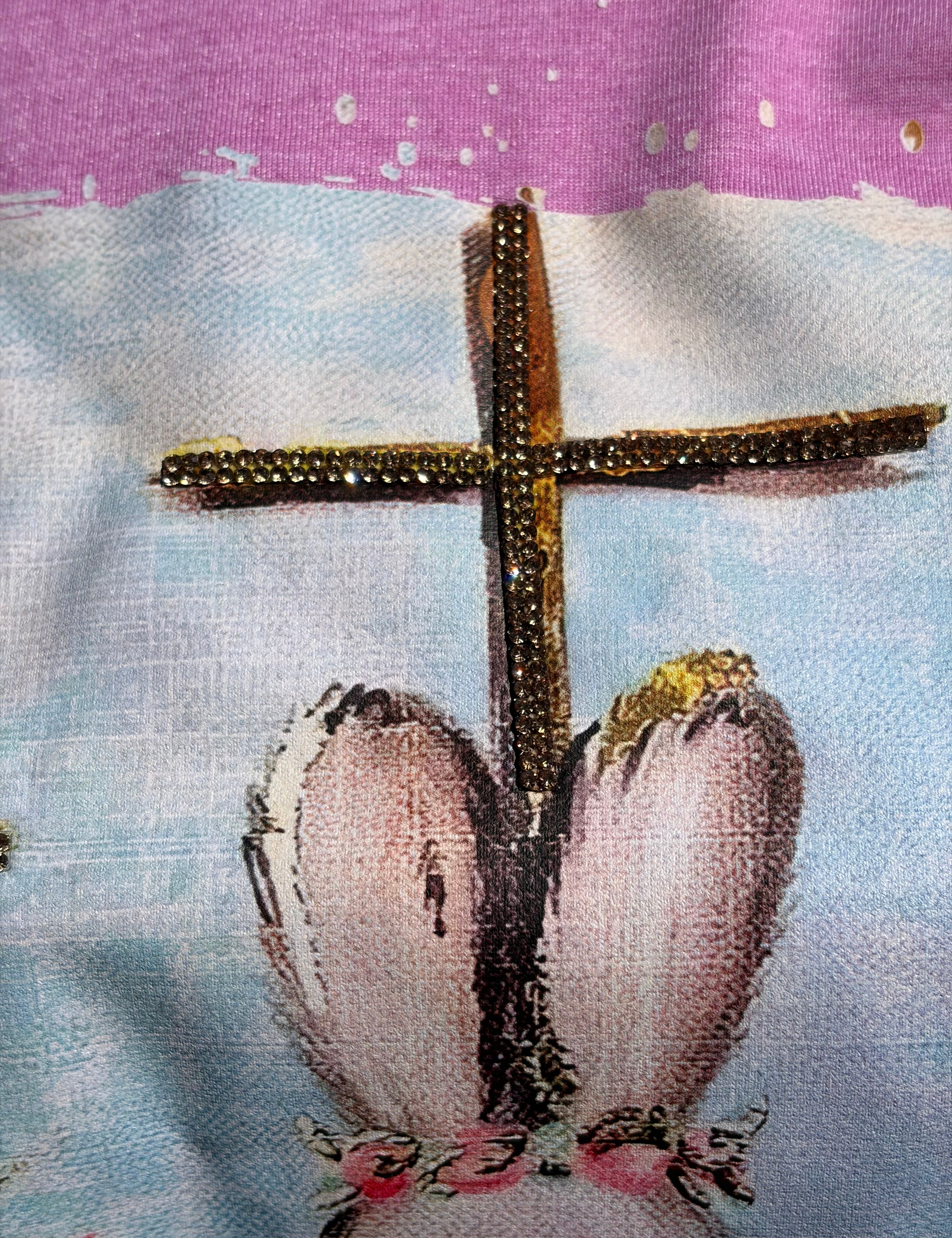 T-SHIRT JUNKIE Bling Cross Bunny Tee on Simply Obsessed