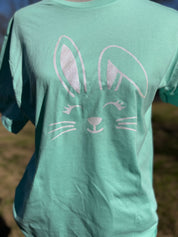T-SHIRT JUNKIE Glitter Pastel Bunny Tee on Simply Obsessed