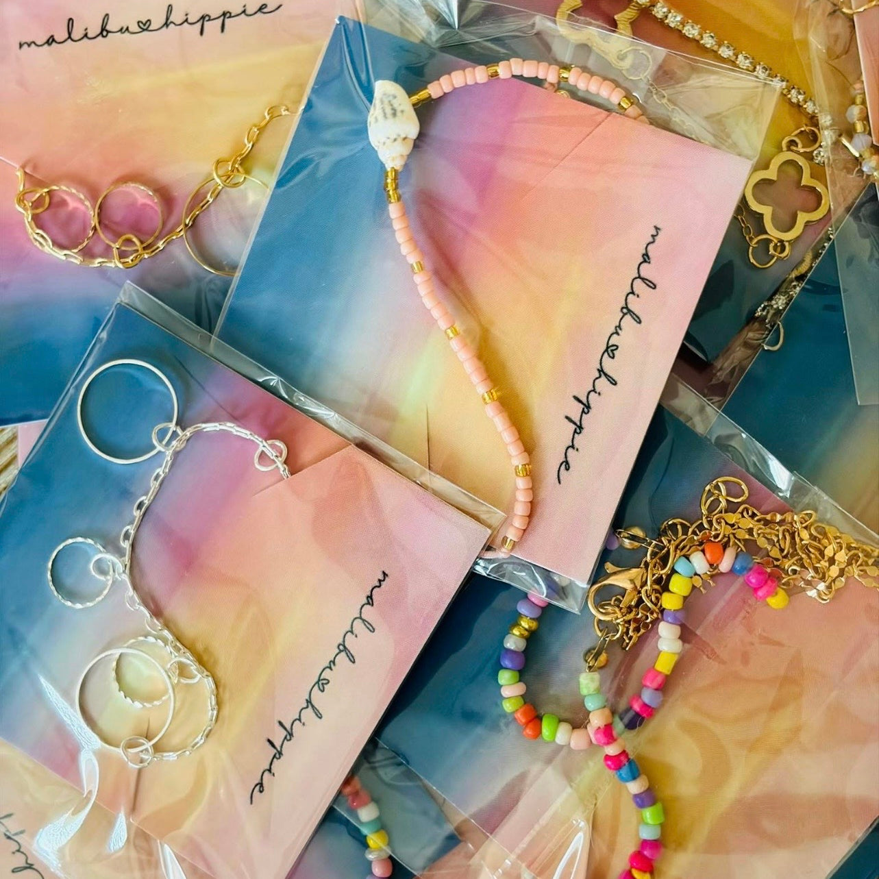 WS: 10 Pack Assorted Anklets on Simply Obsessed