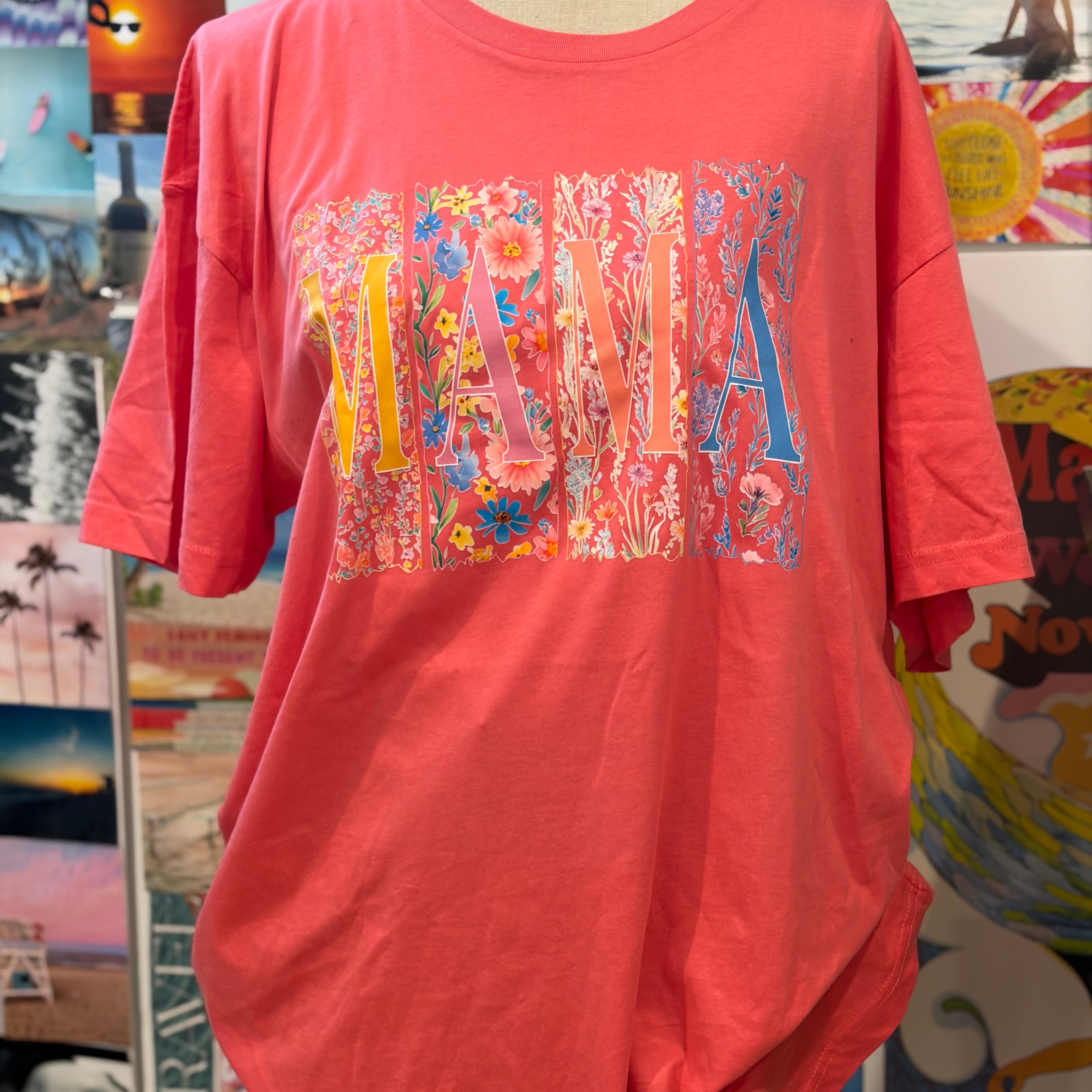 T-SHIRT JUNKIE Floral Mama Tee on Simply Obsessed