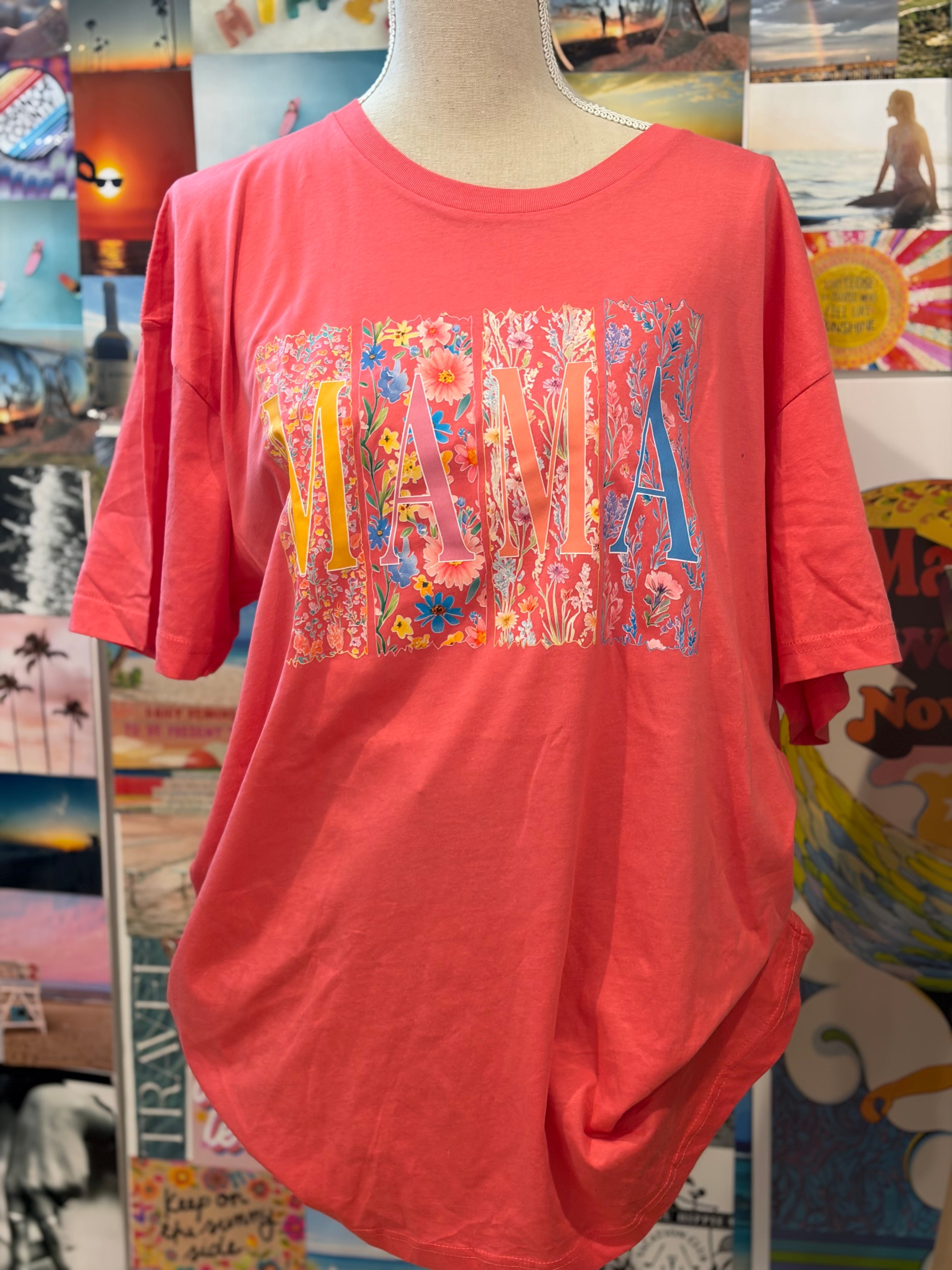 T-SHIRT JUNKIE Floral Mama Tee on Simply Obsessed