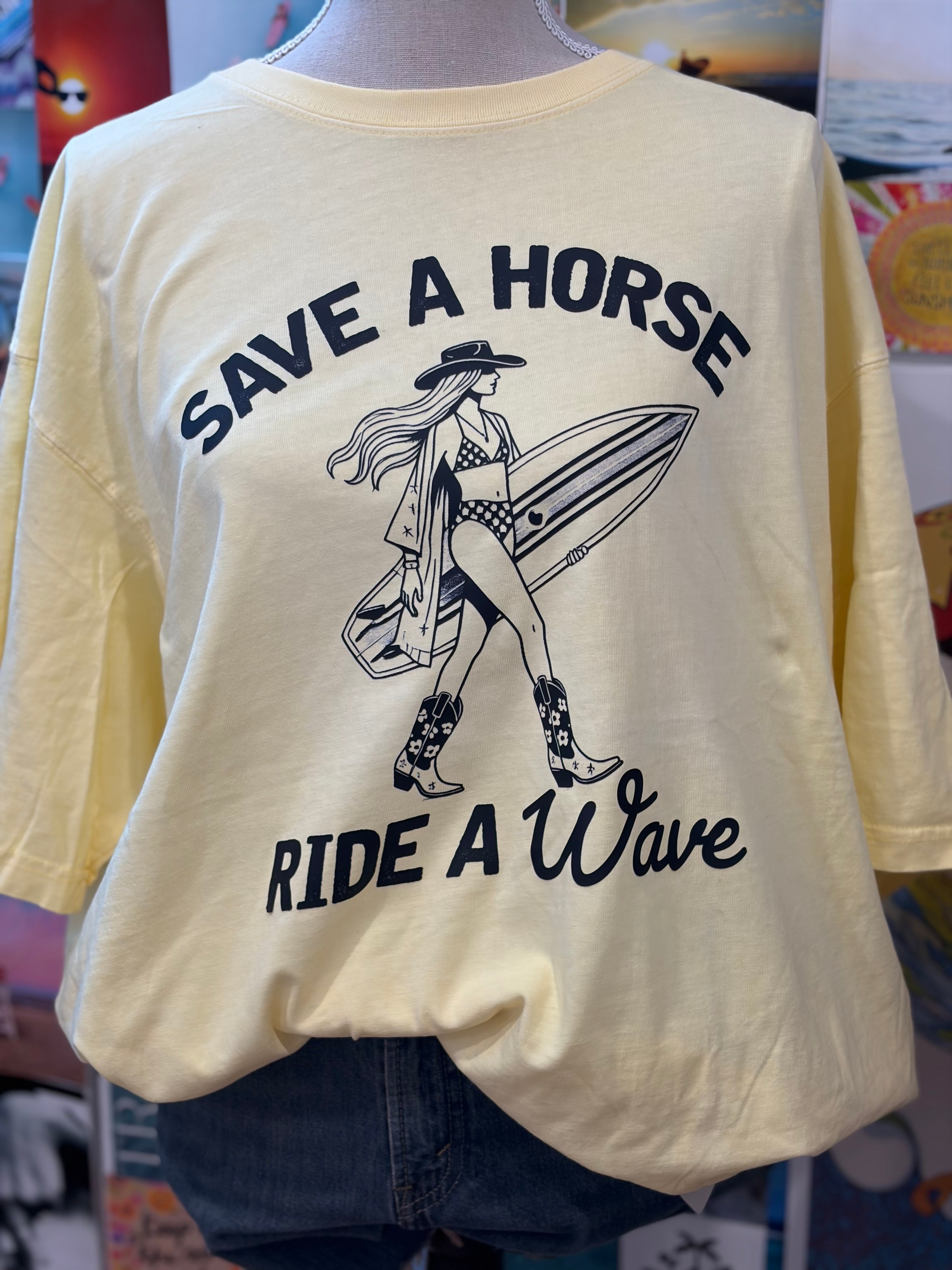 T-SHIRT JUNKIE Save A Horse, Ride A Wave Tee on Simply Obsessed