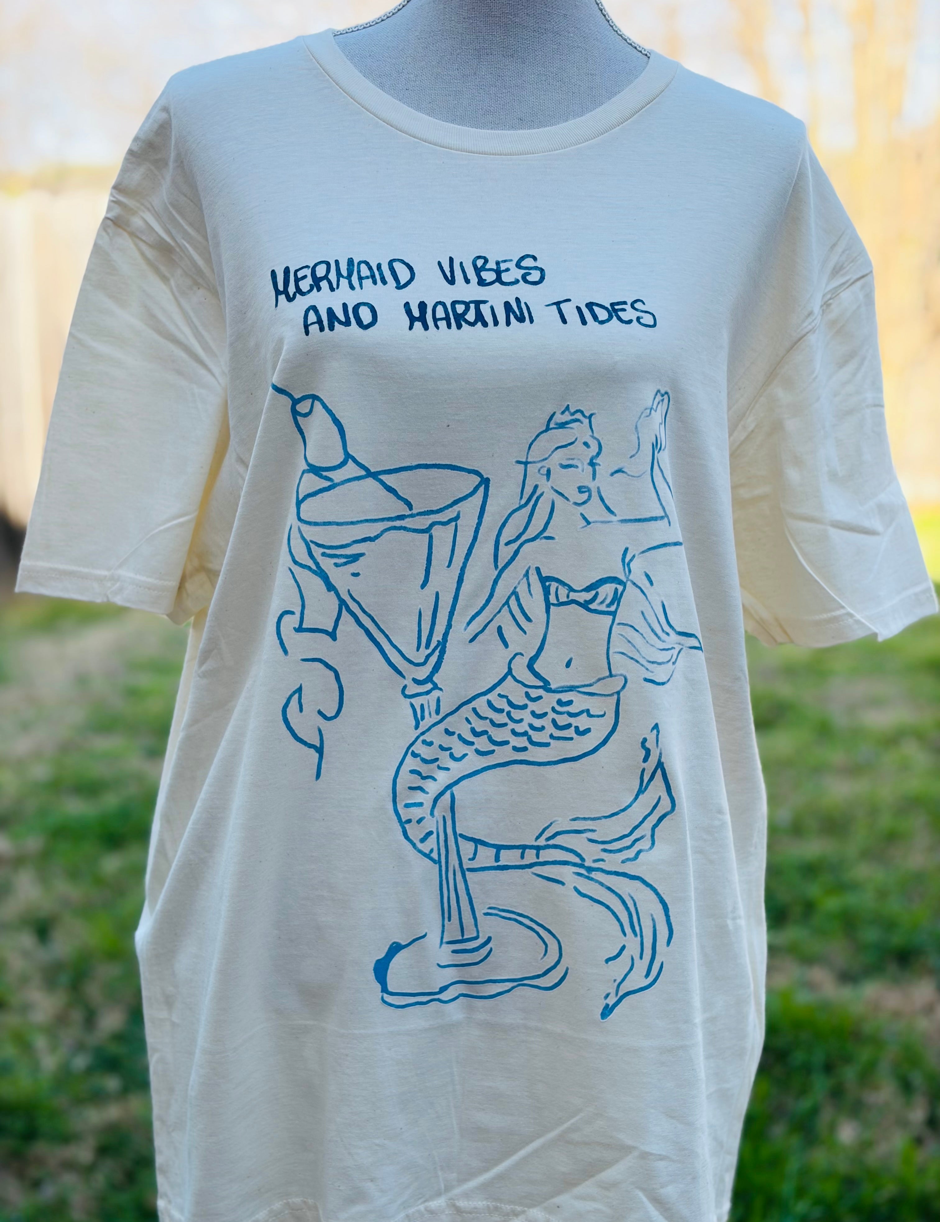 T-SHIRT JUNKIE Mermaid Vibes & Martini Tides Tee on Simply Obsessed