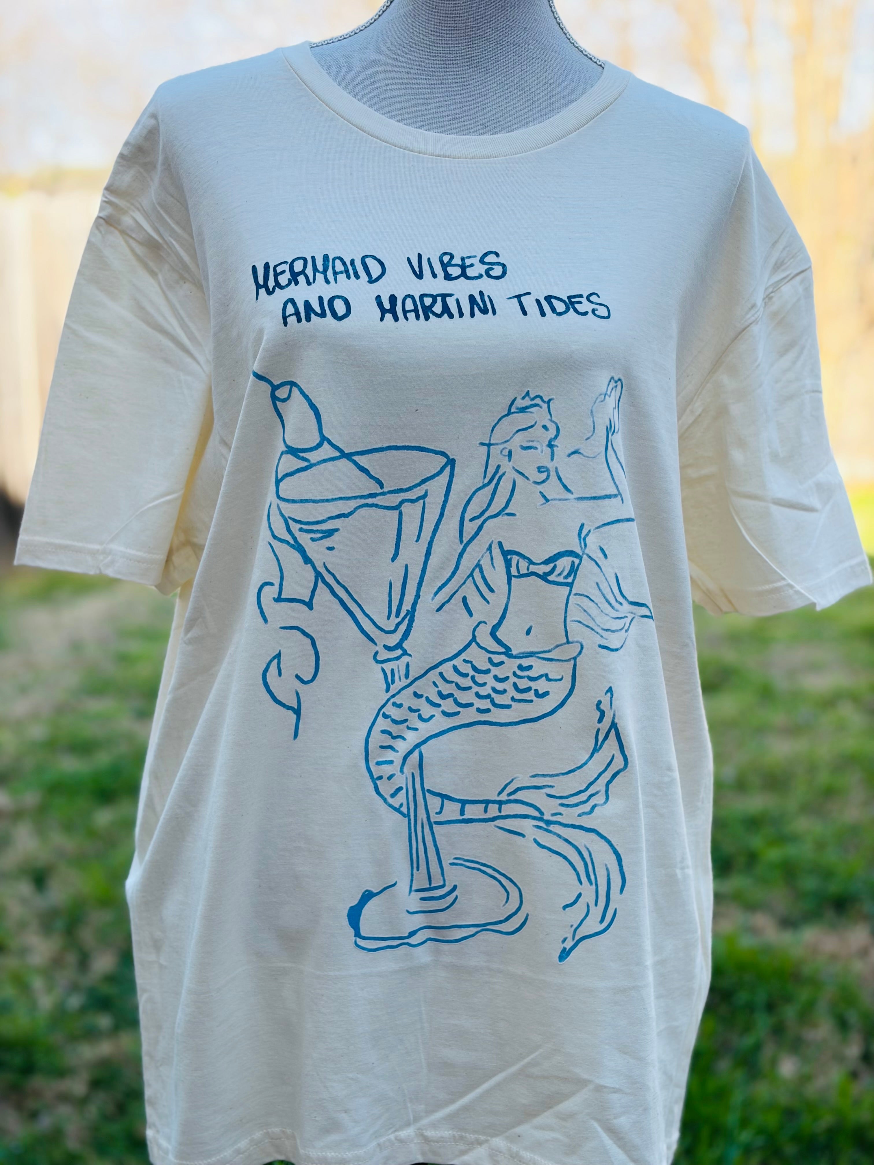 T-SHIRT JUNKIE Mermaid Vibes & Martini Tides Tee on Simply Obsessed