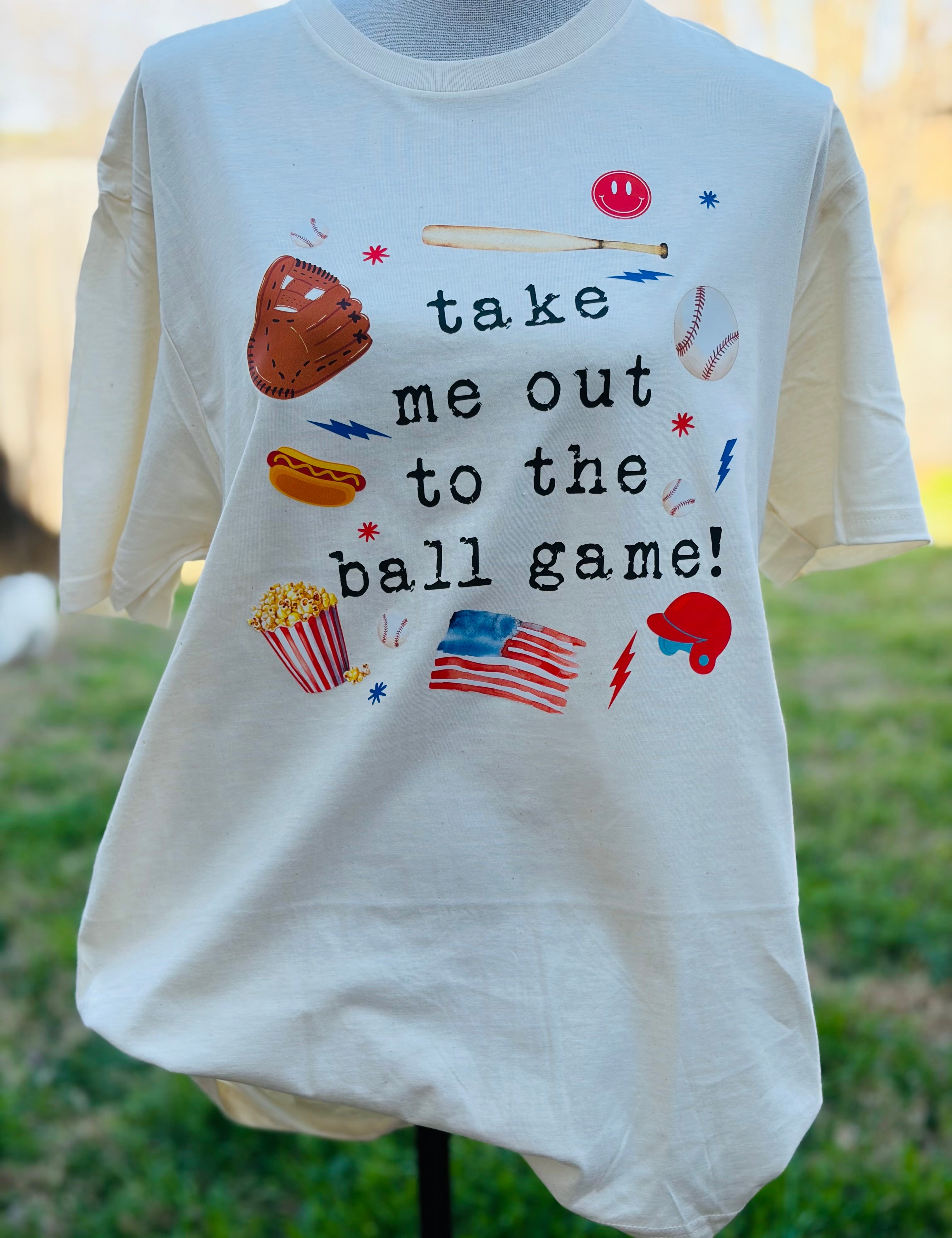T-SHIRT JUNKIE Take Me Out To The Ballgame Tee on Simply Obsessed