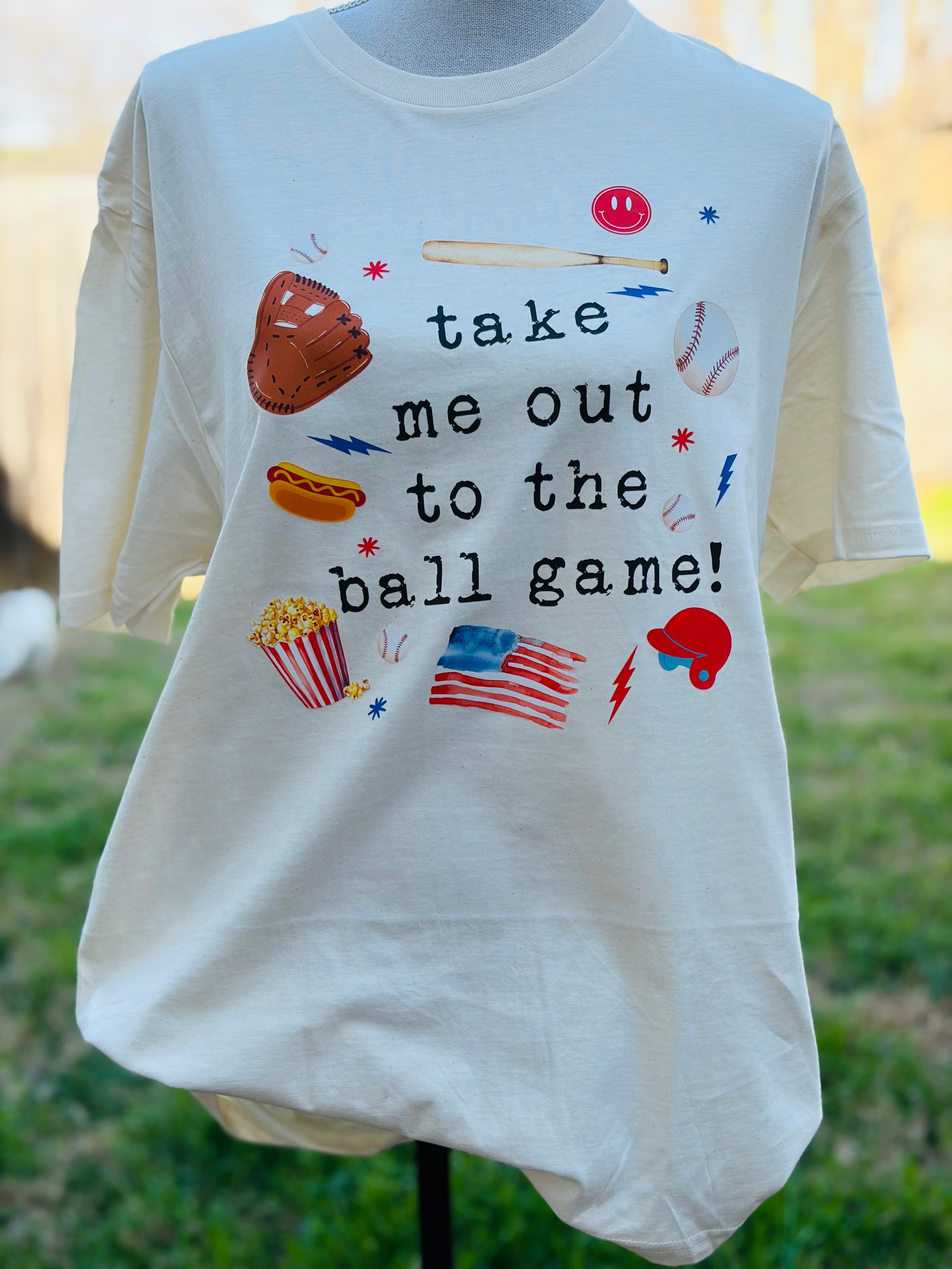 T-SHIRT JUNKIE Take Me Out To The Ballgame Tee on Simply Obsessed