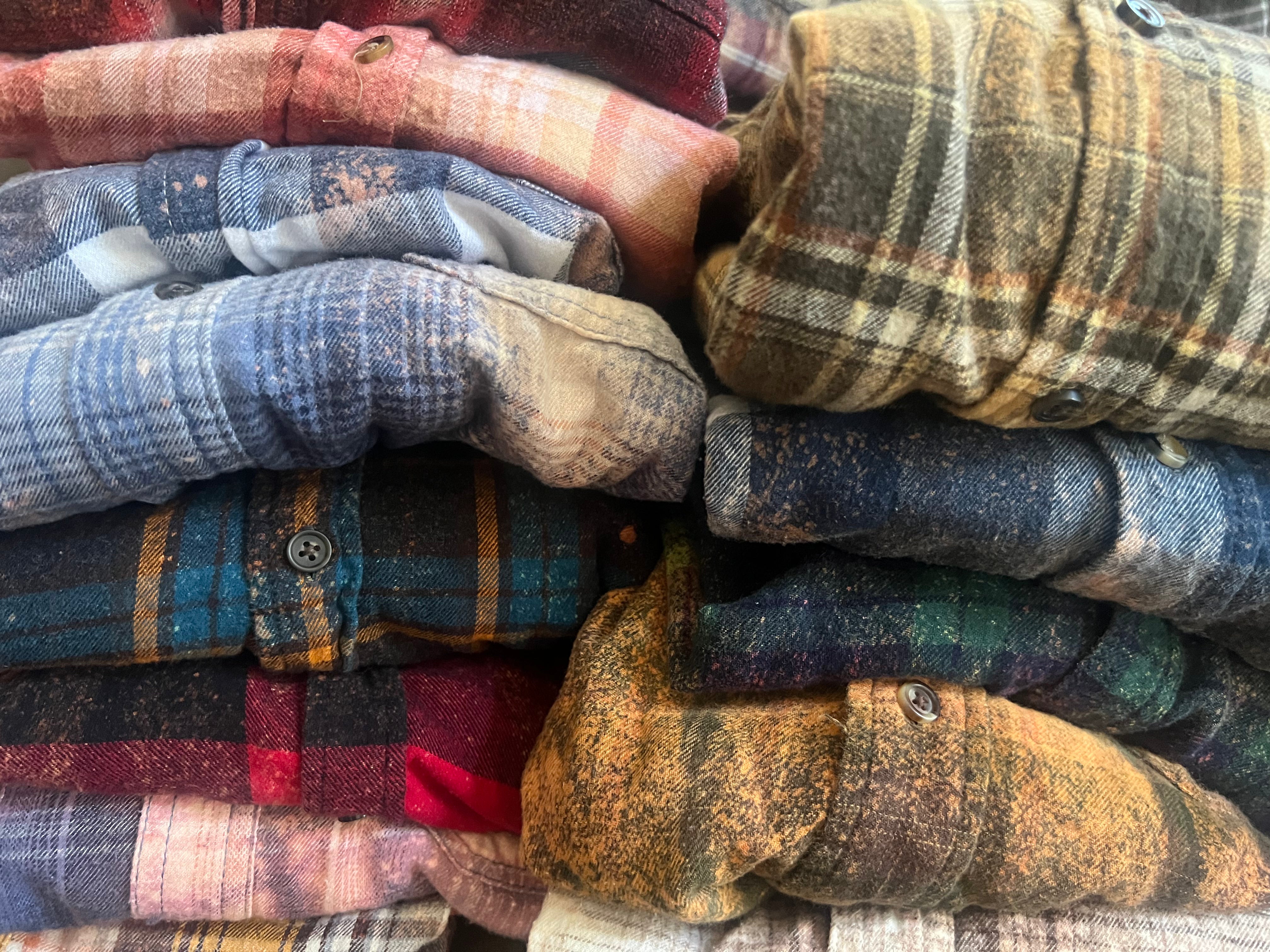 MALIBU HIPPIE 1-20 OOAK Bleached Flannels *PINK FRIDAY*