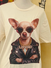 T-SHIRT JUNKIE Legend Chihuahua Bling Tee on Simply Obsessed
