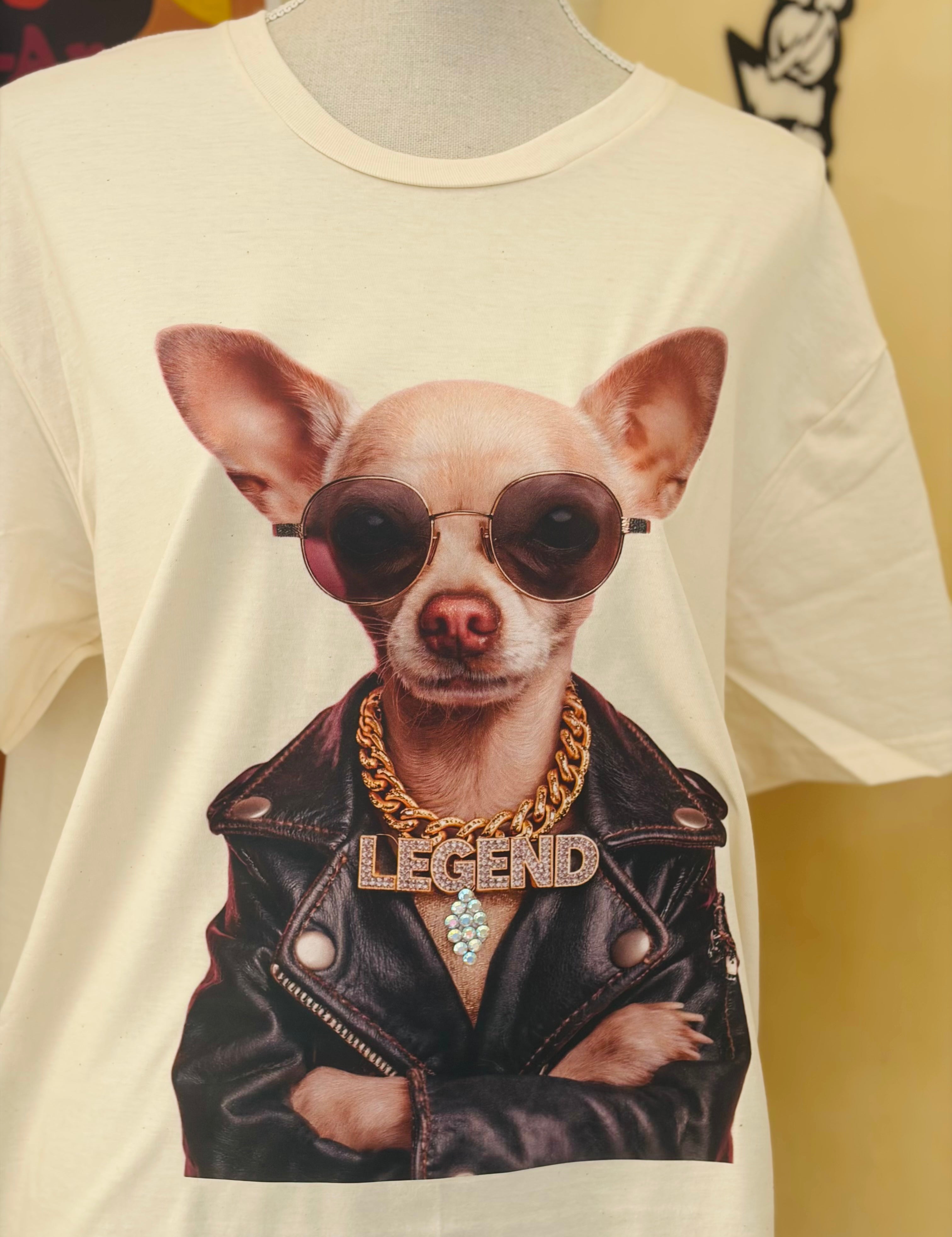 T-SHIRT JUNKIE Legend Chihuahua Bling Tee on Simply Obsessed