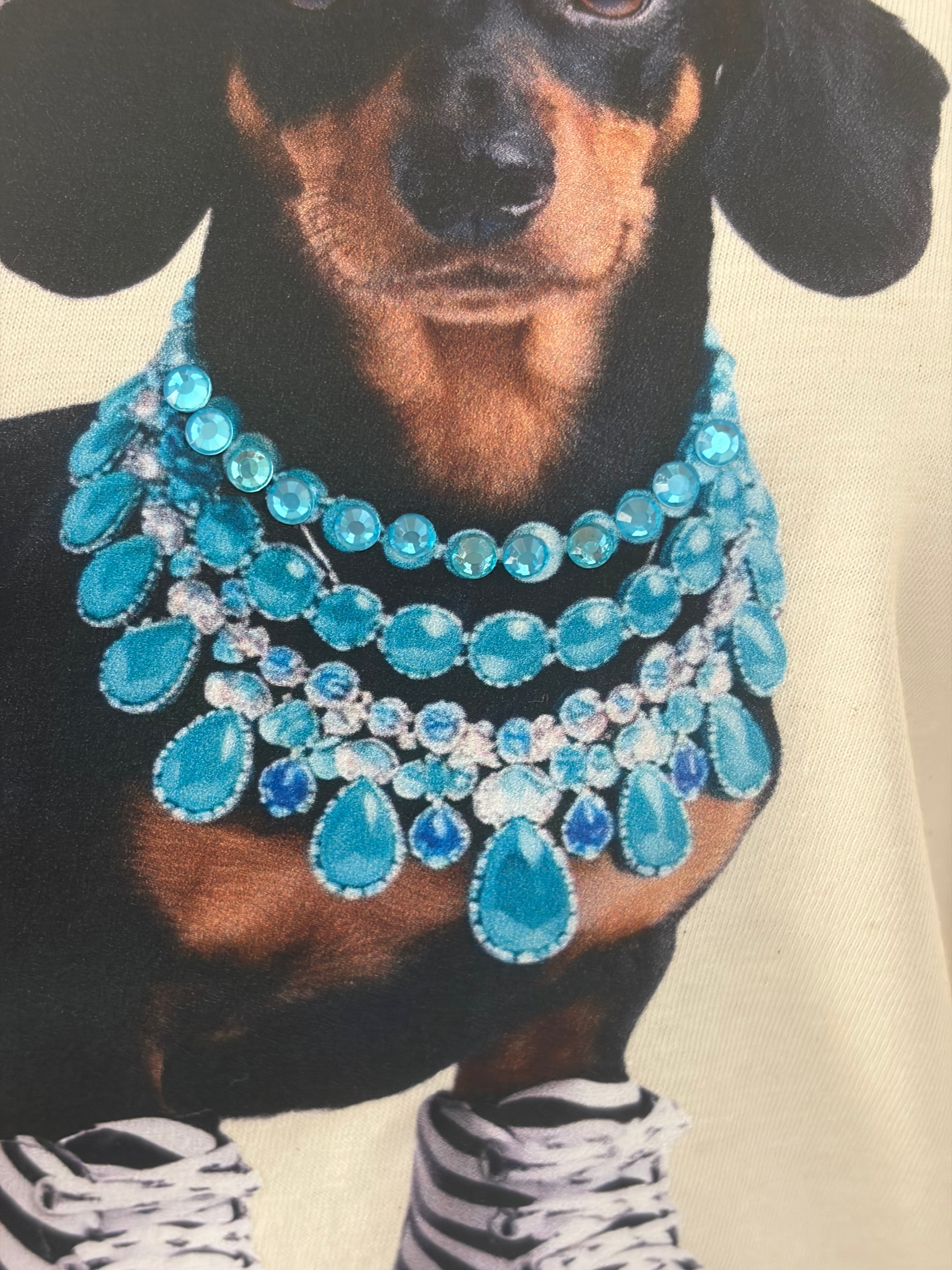 T-SHIRT JUNKIE Weiner Dog Roller Skate Bling Tee on Simply Obsessed