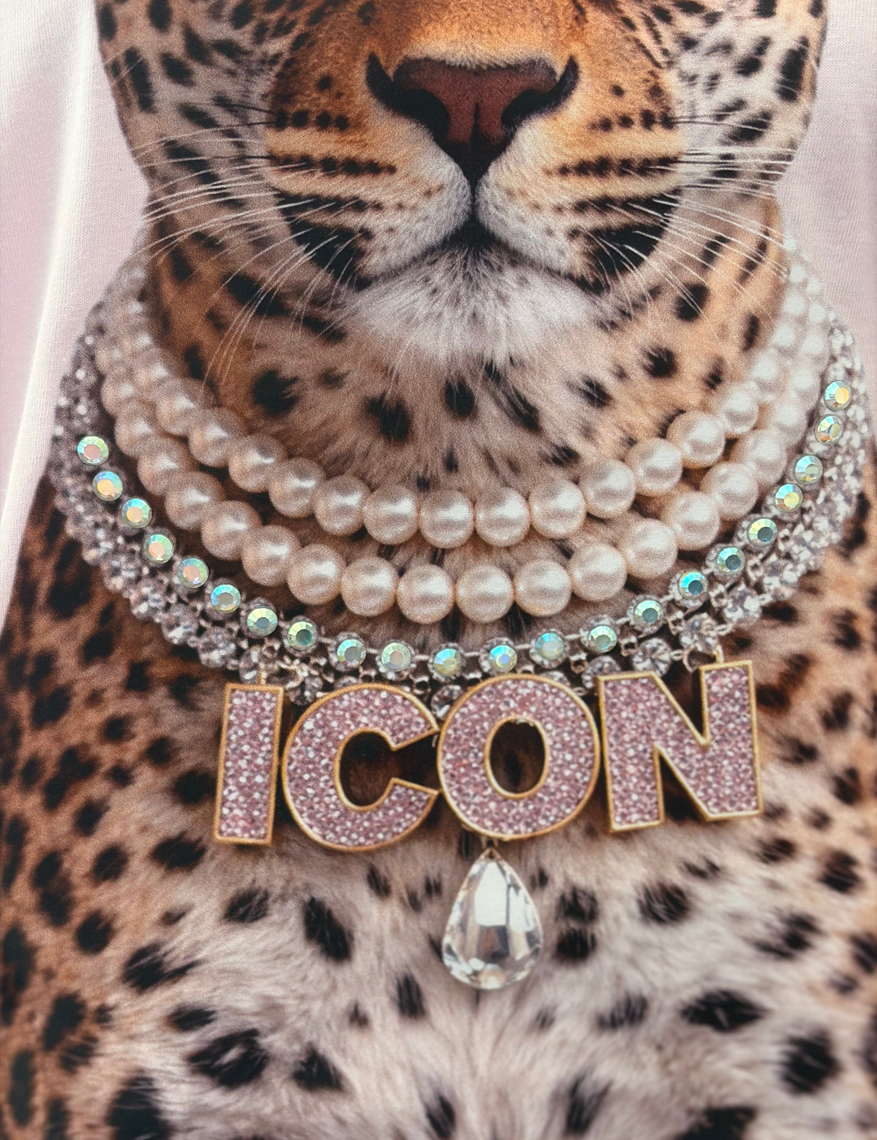 T-SHIRT JUNKIE Icon Leopard Bling Tee on Simply Obsessed