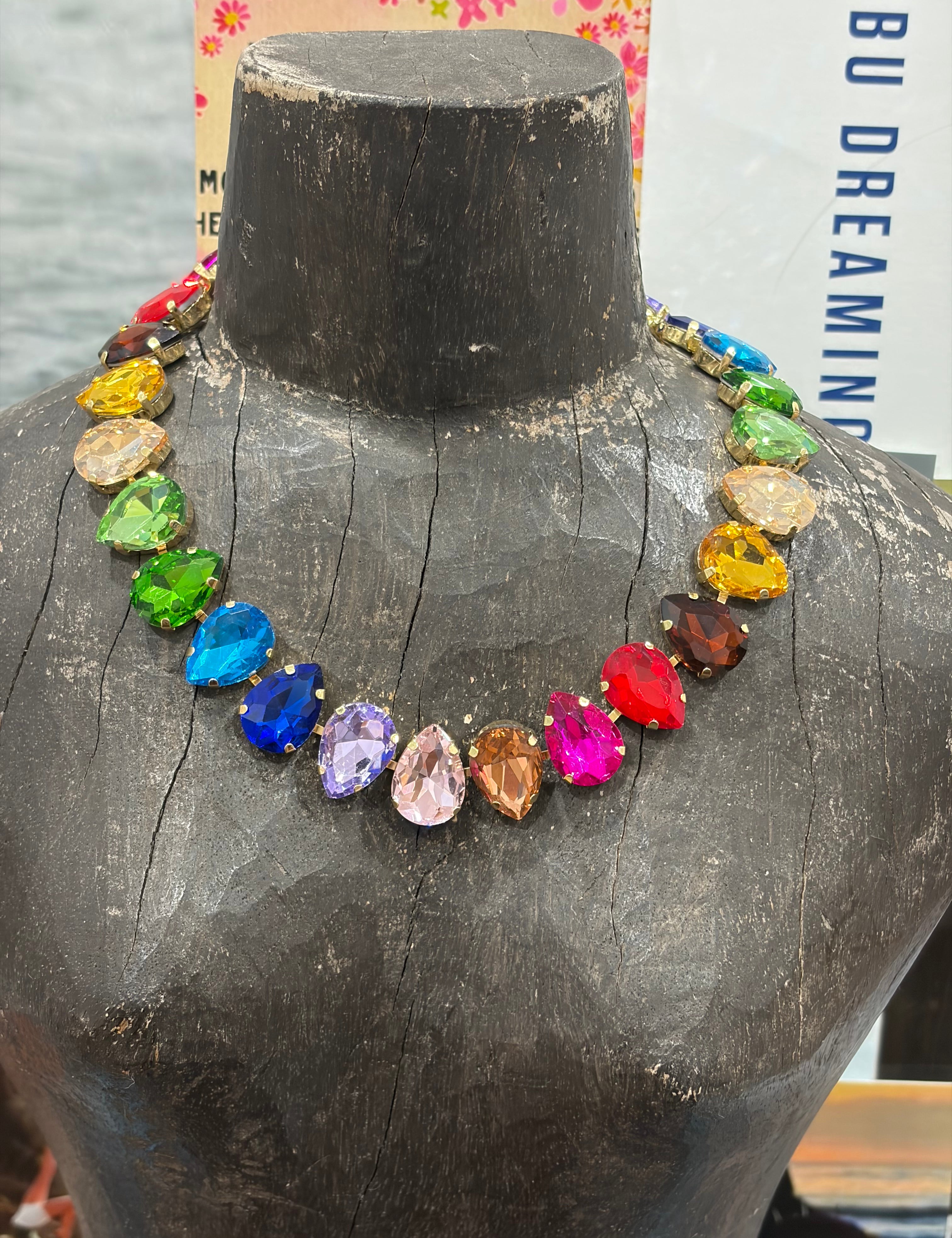 Bright Teardrop Crystal Necklace on Simply Obsessed