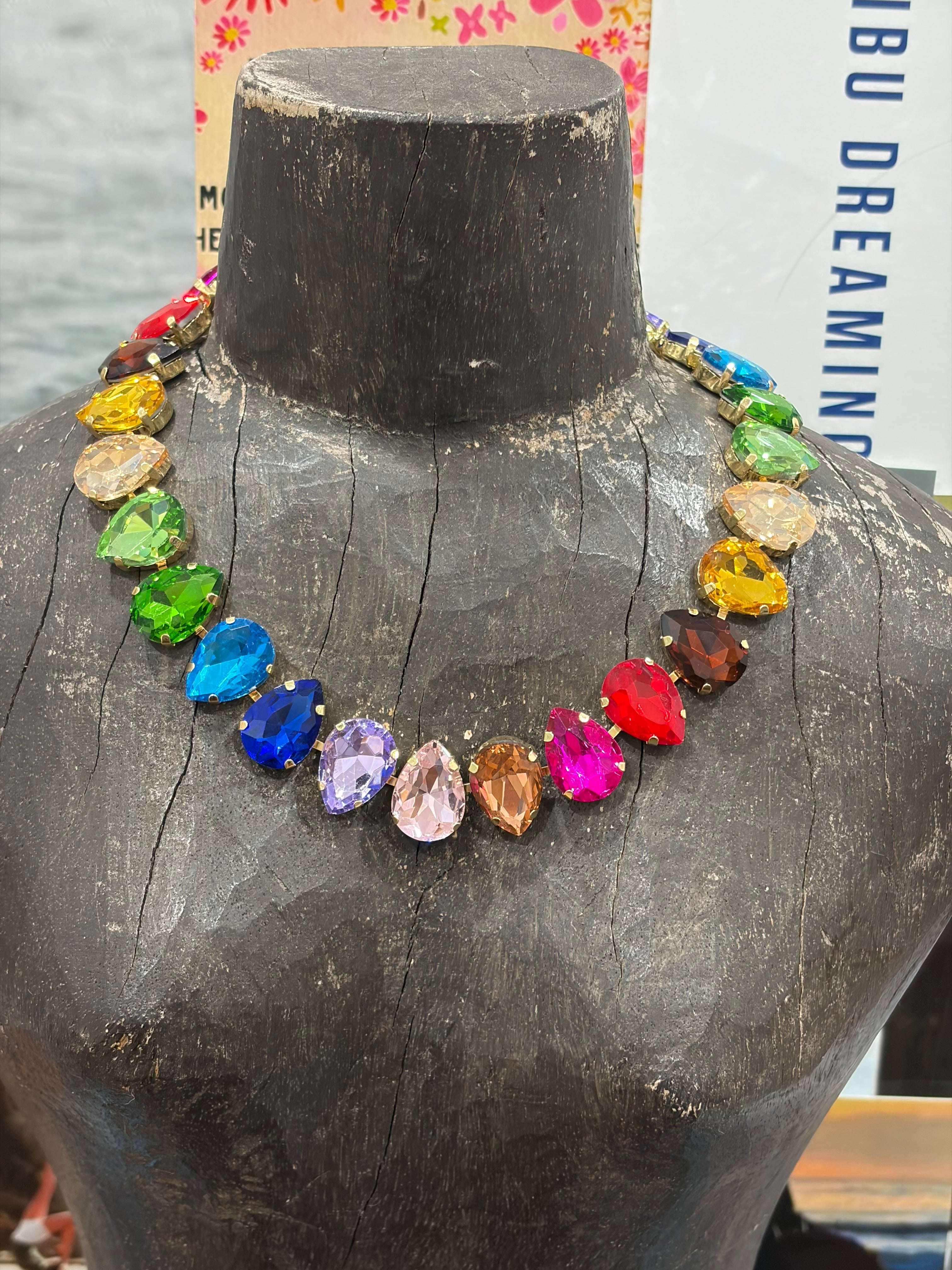 Bright Teardrop Crystal Necklace on Simply Obsessed