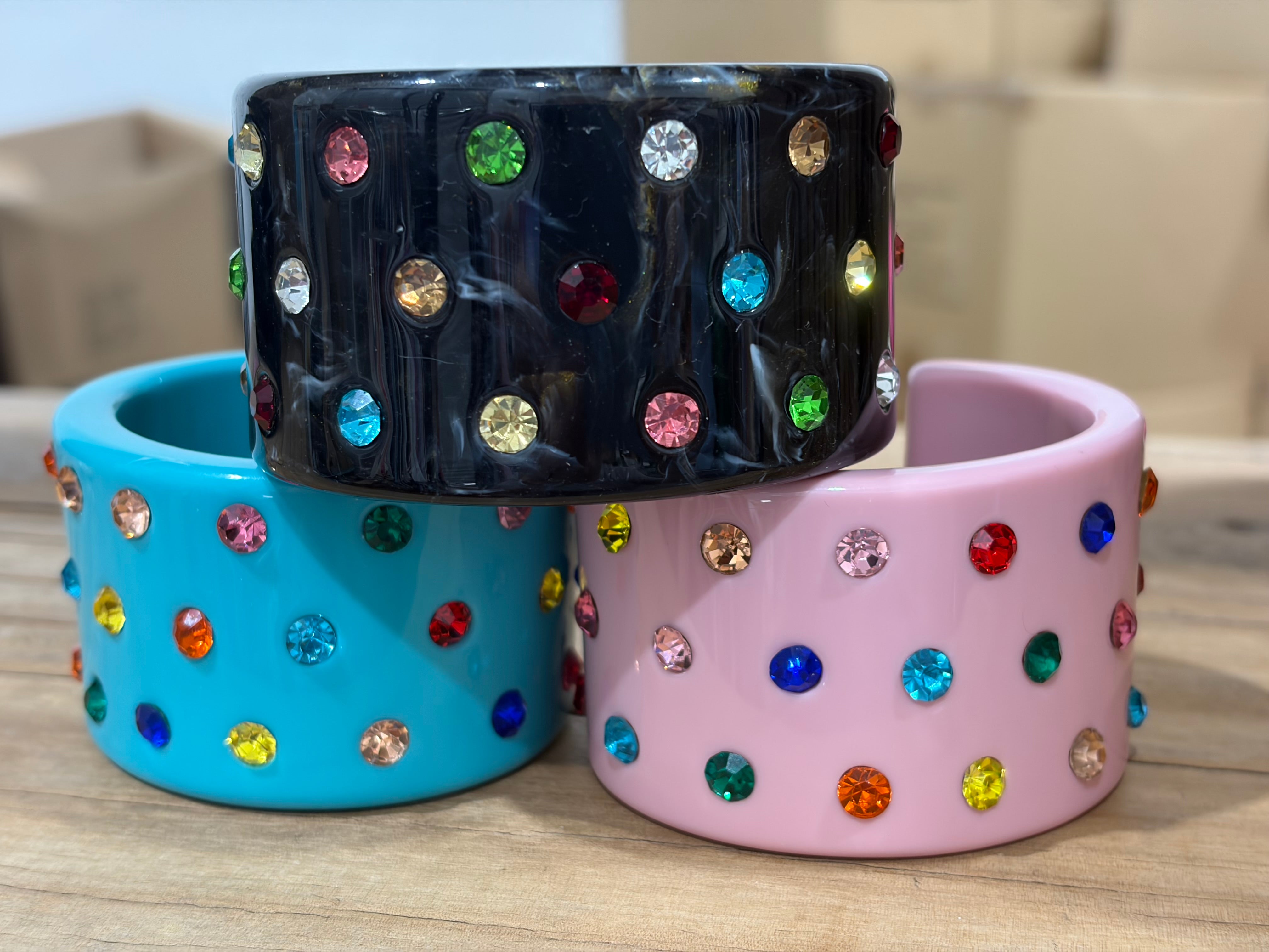 Acrylic Crystal Cuffs on Simply Obsessed