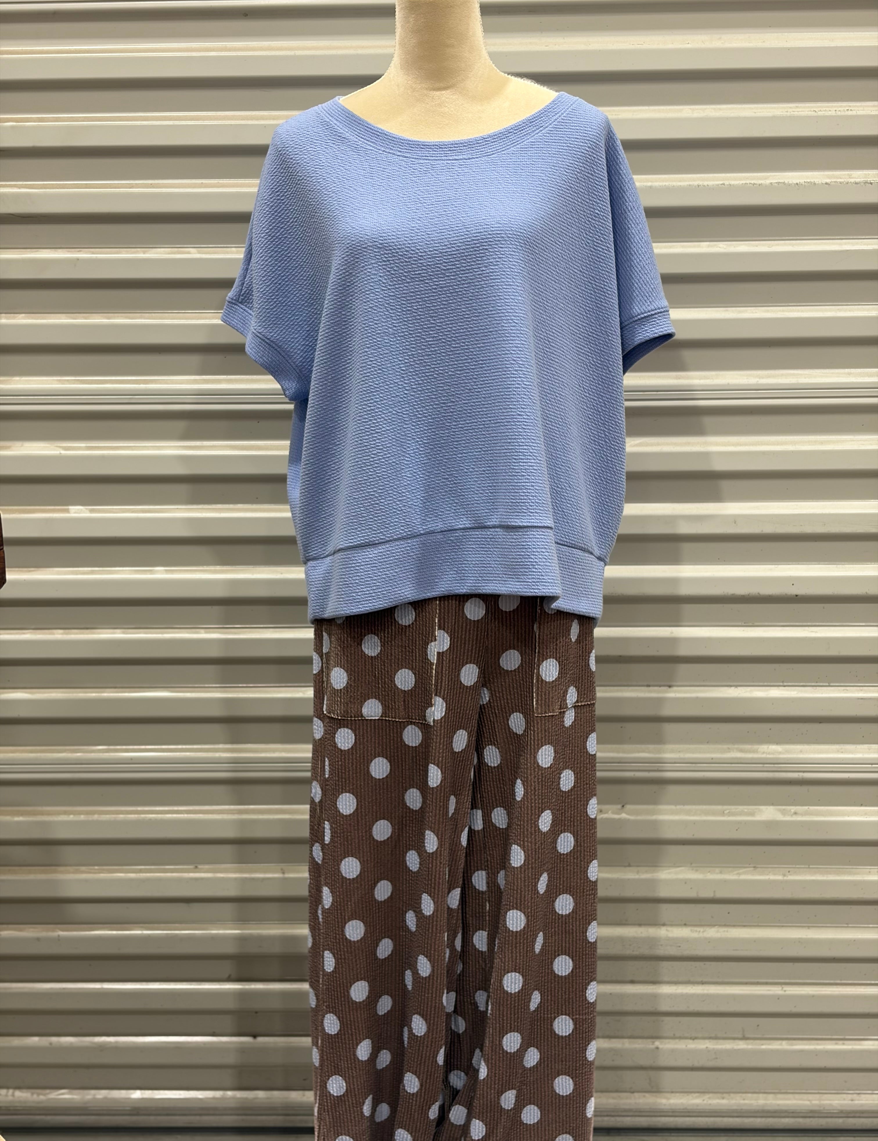 STYLIVE Polka Dot Everyday Shirt & Pants on Simply Obsessed