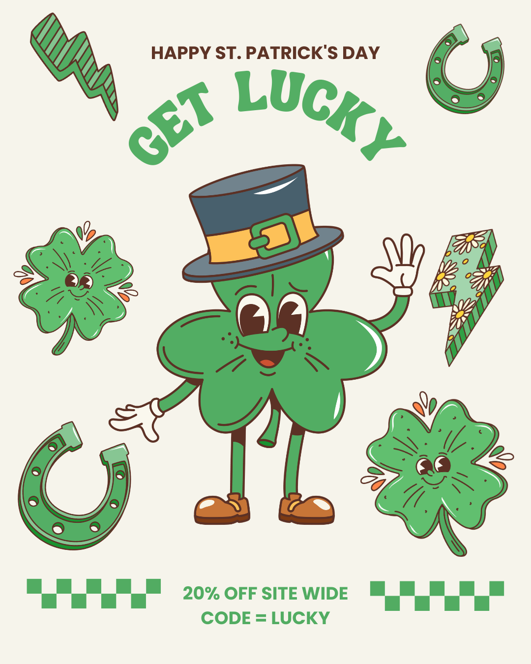 20% SITE WIDE WITH CODE LUCKY