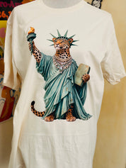 T-SHIRT JUNKIE Liberty Leopard Bling Tee on Simply Obsessed