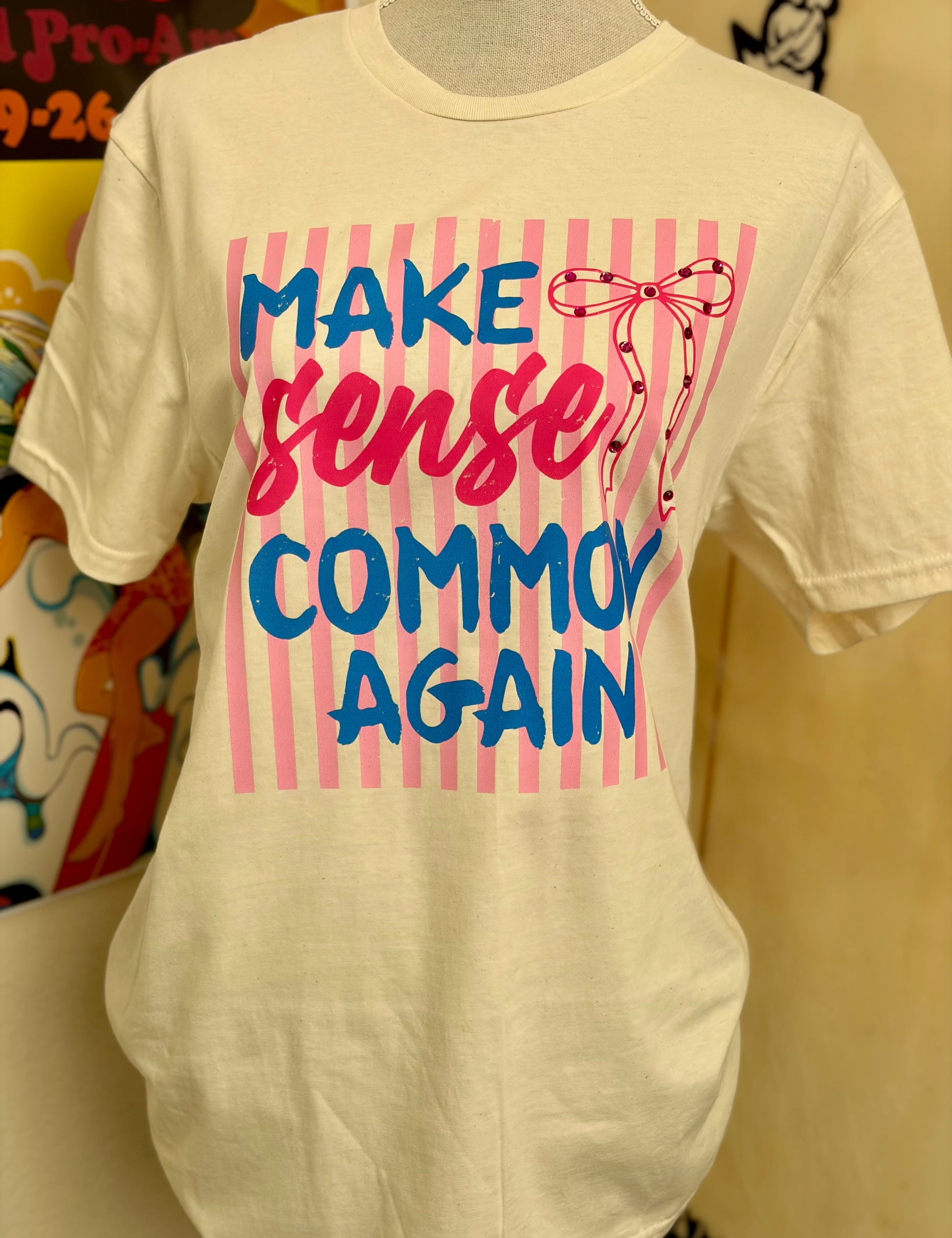 T-SHIRT JUNKIE Make Sense Common Again Bling Tee on Simply Obsessed