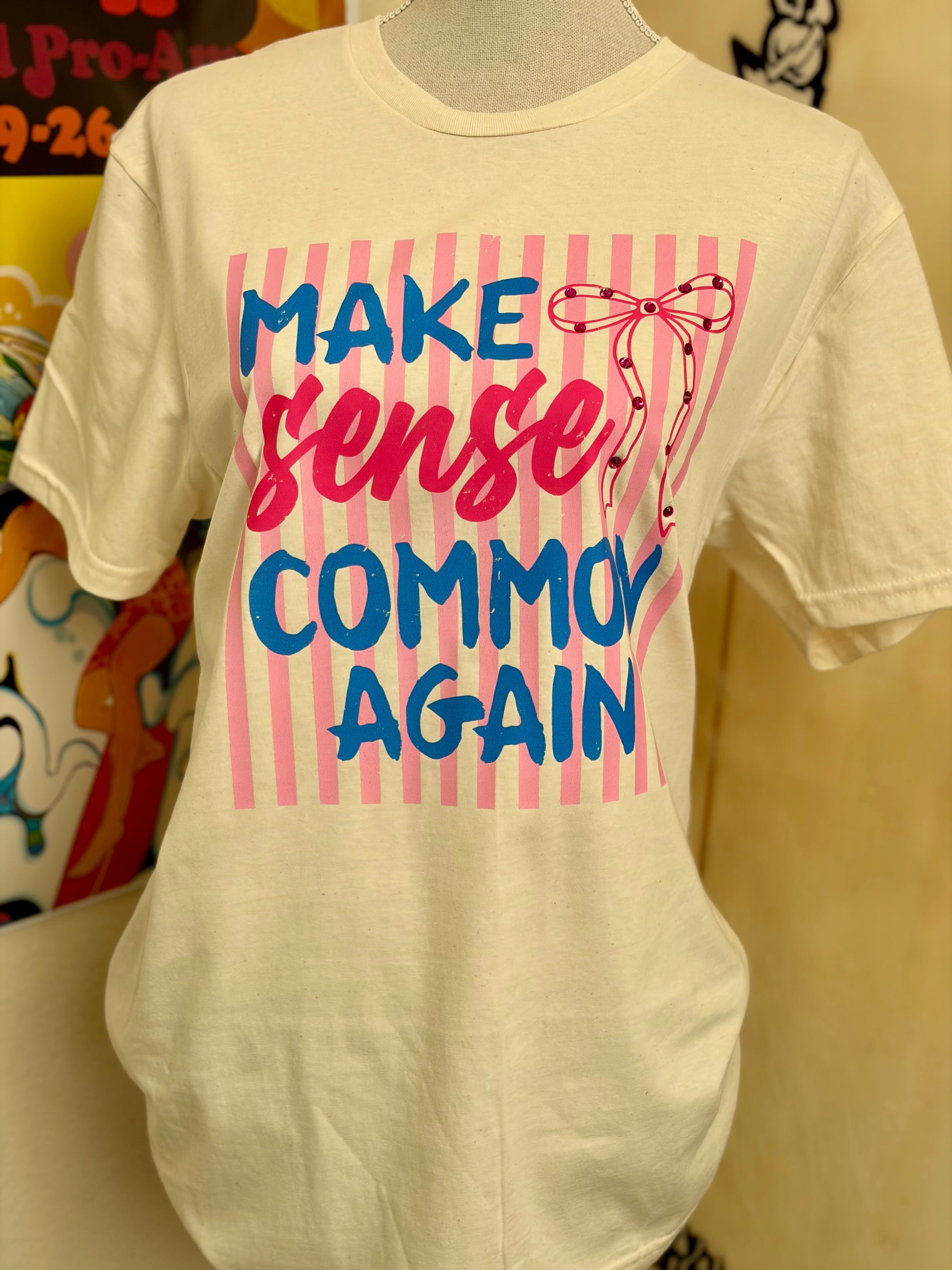 T-SHIRT JUNKIE Make Sense Common Again Bling Tee on Simply Obsessed