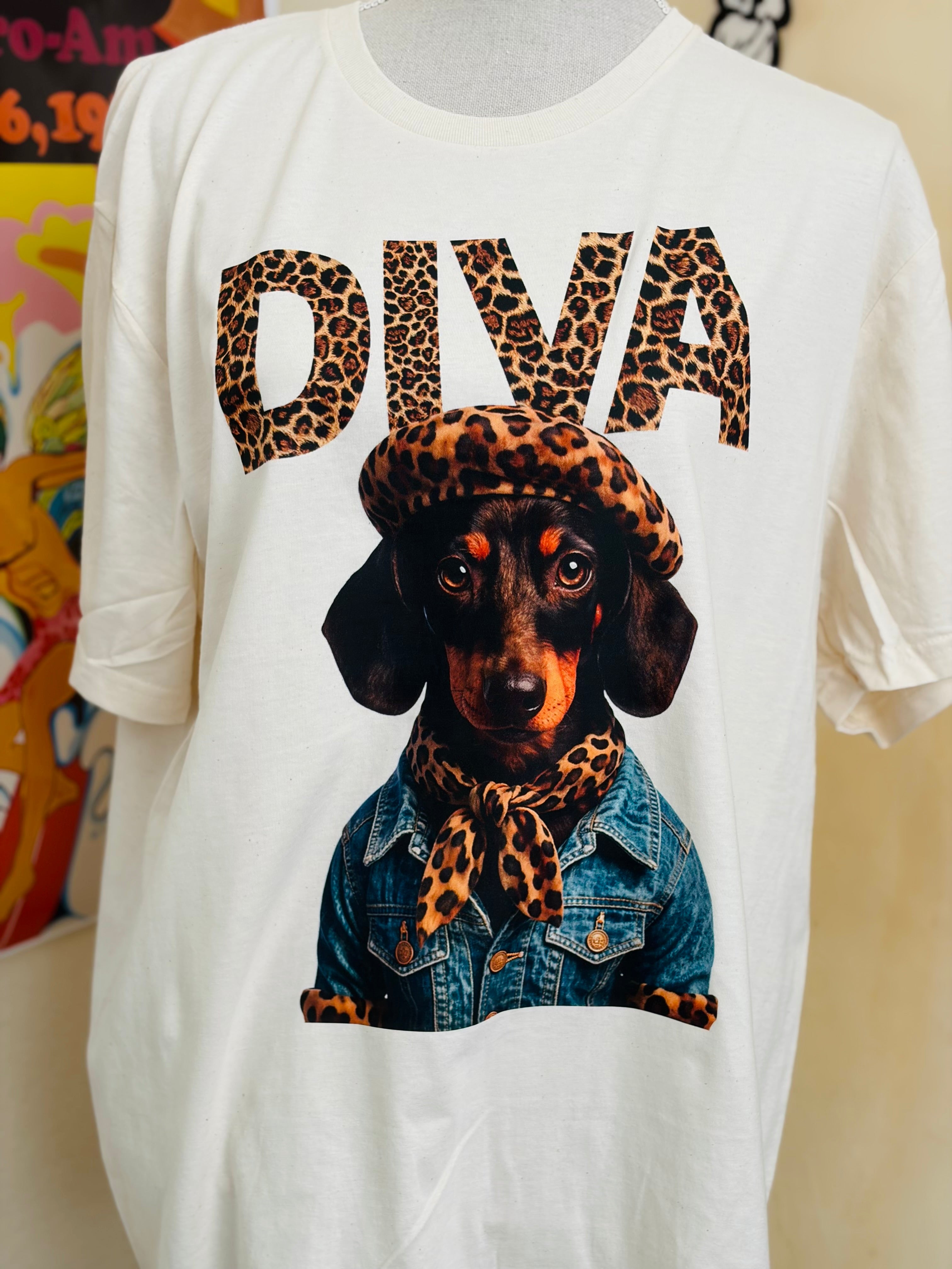 T-SHIRT JUNKIE Diva Weiner Dog Tee on Simply Obsessed