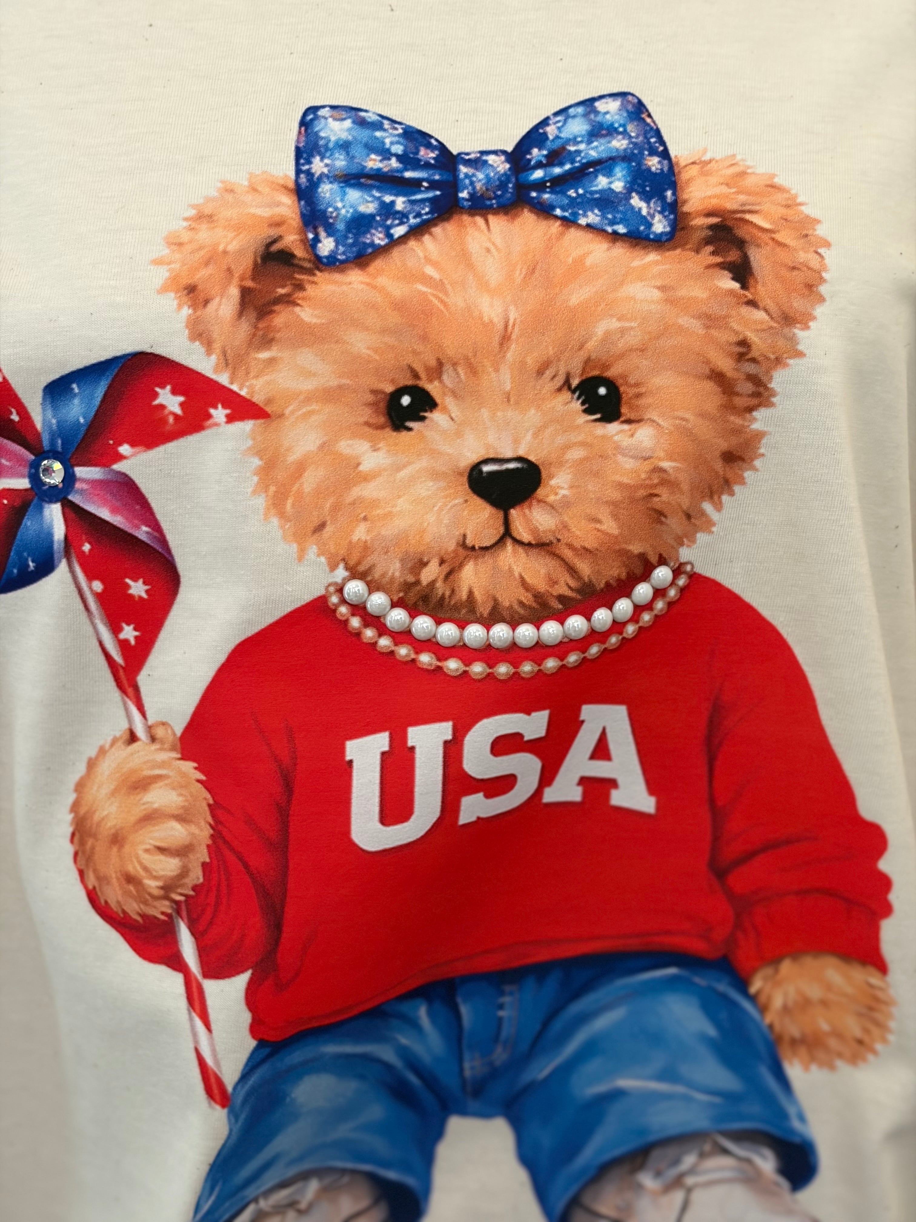 WS: T-SHIRT JUNKIE USA Teddy Bear Bling Tee on Simply Obsessed