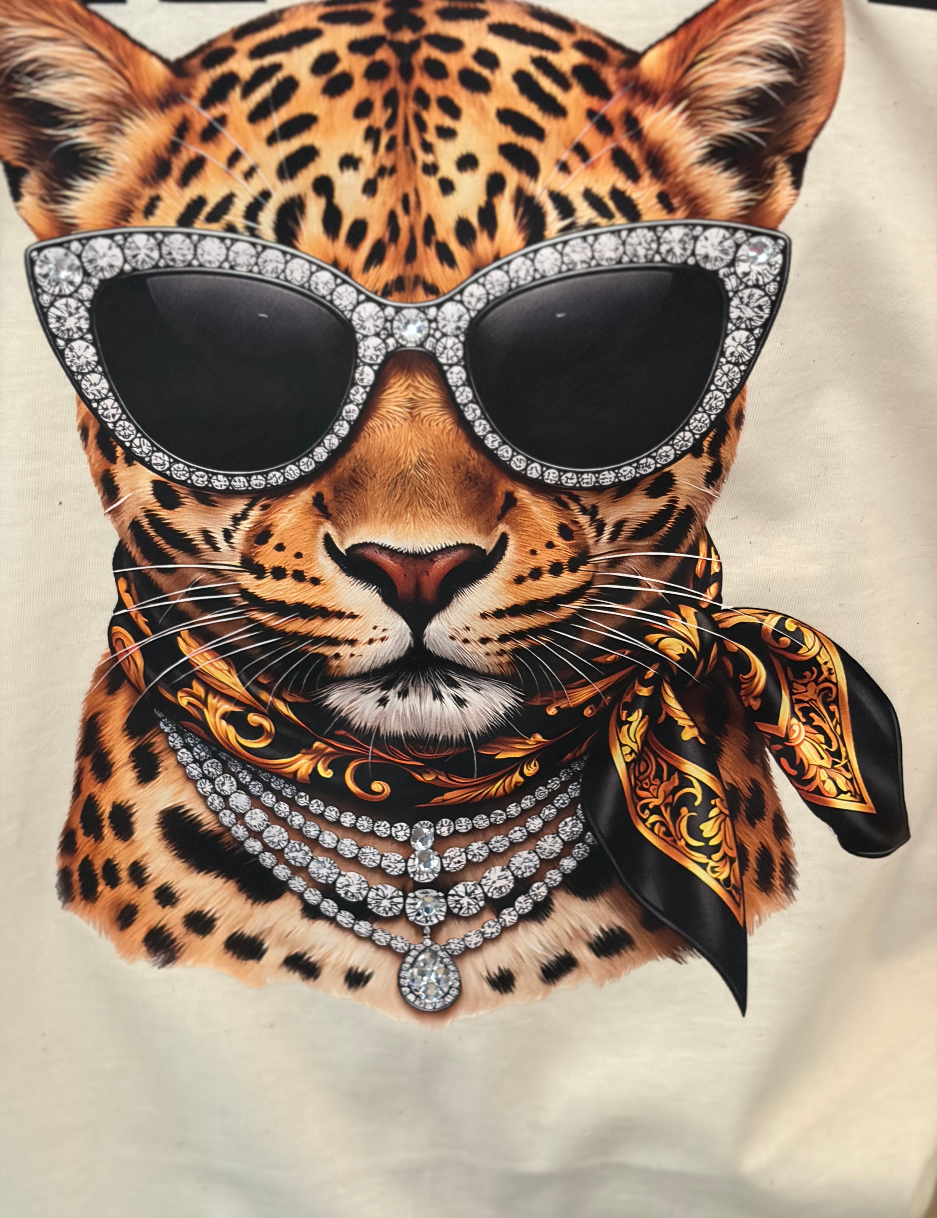 WS: T-SHIRT JUNKIE Extra Leopard Bling Tee on Simply Obsessed