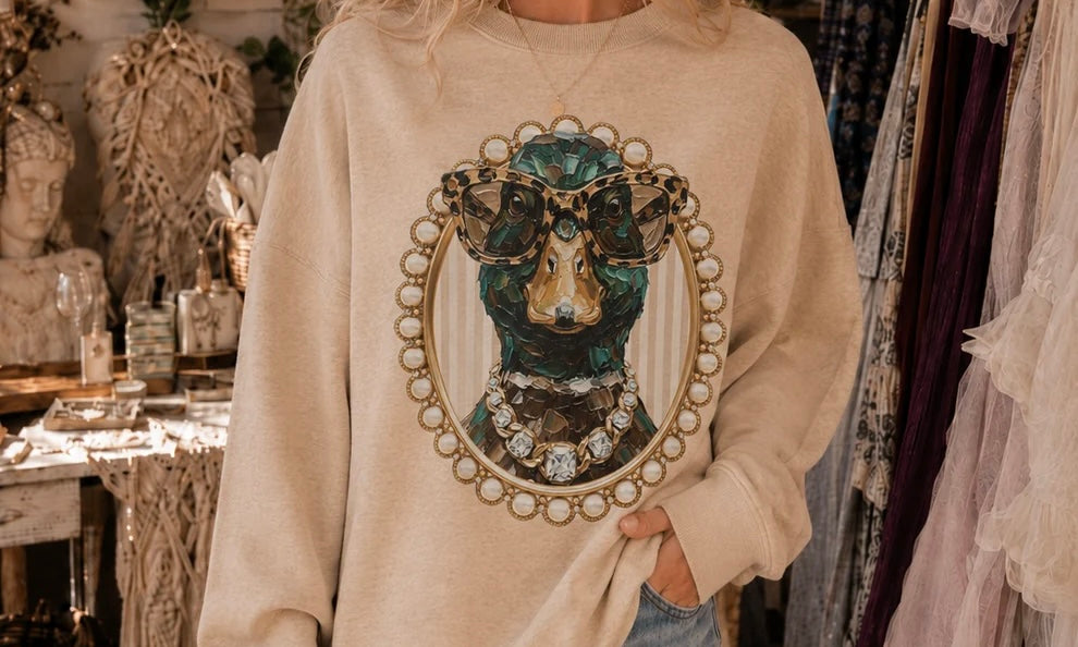 WS: Sassy Duck Frame Bling Sweatshirt DIRECT TO GARMENT on Simply Obsessed