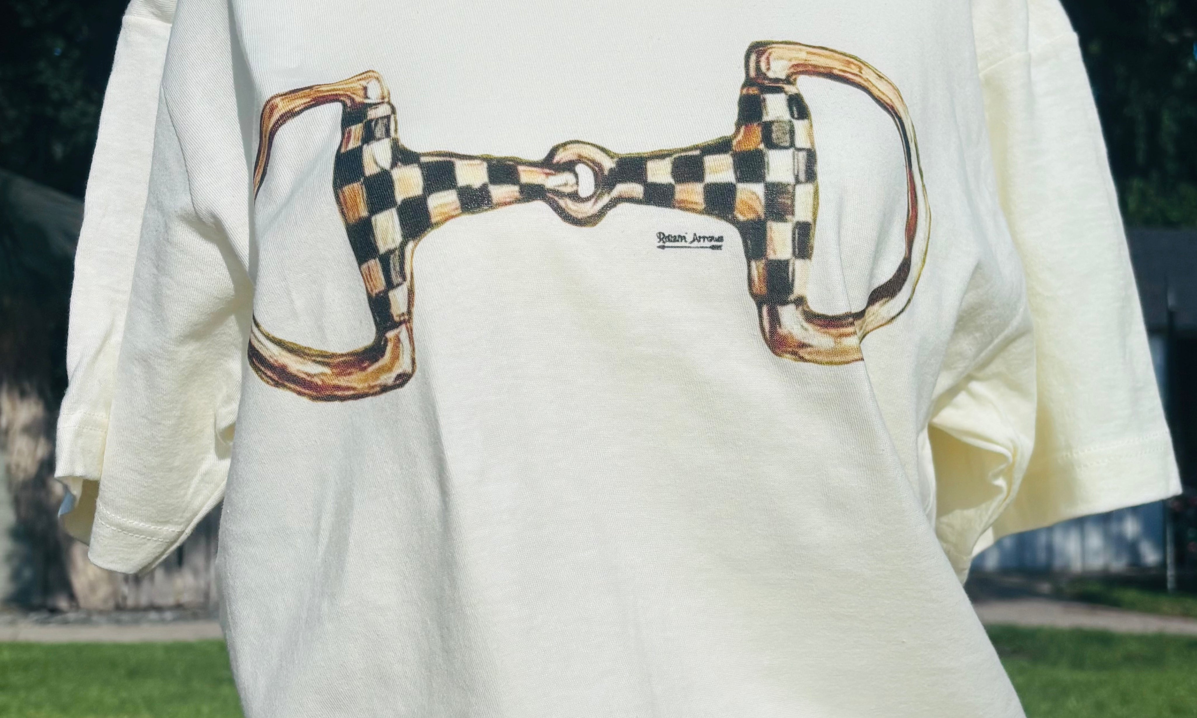 WS: Checkered Snaffle Bit Tee-DIRECT TO GARMENT on Simply Obsessed