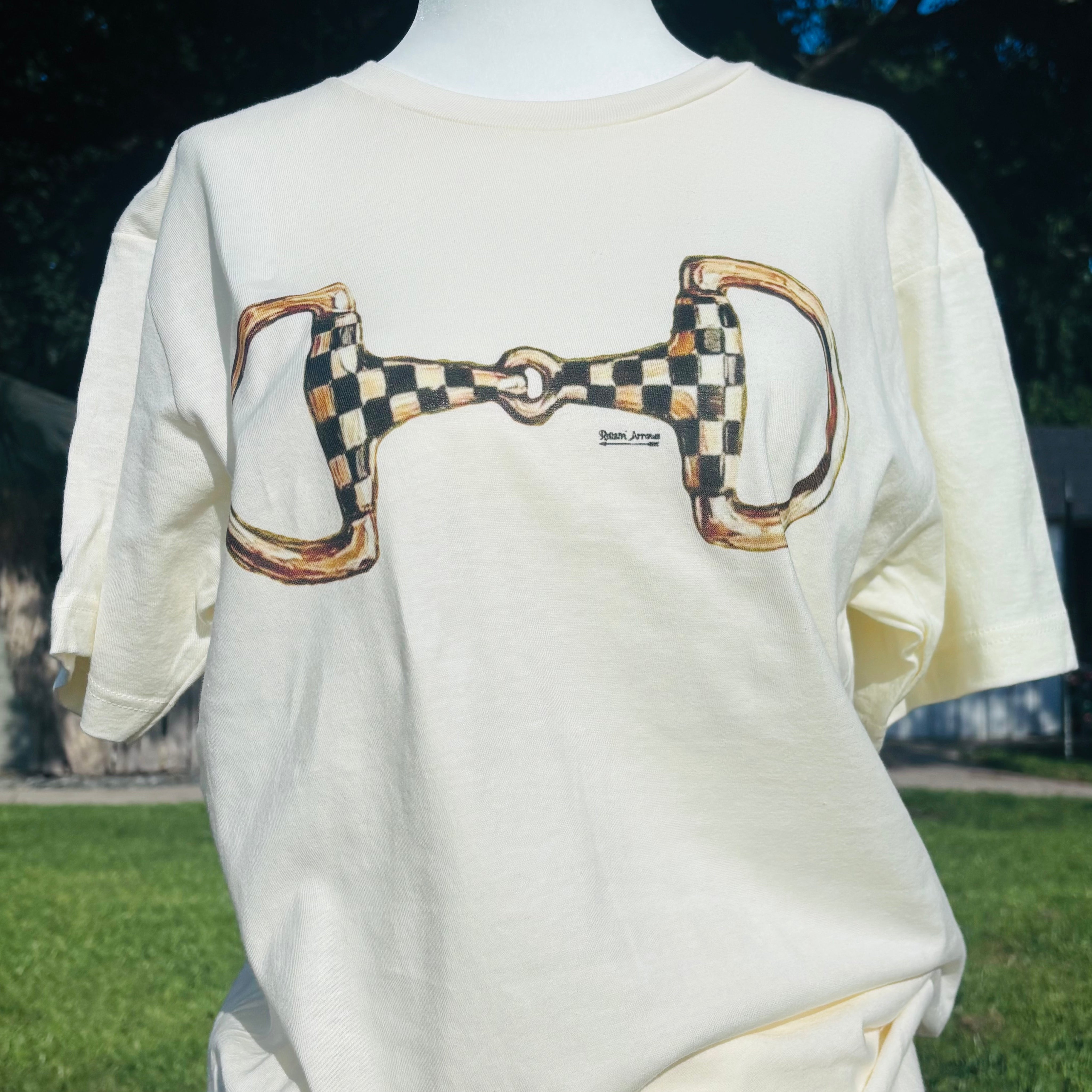 WS: Checkered Snaffle Bit Tee-DIRECT TO GARMENT on Simply Obsessed