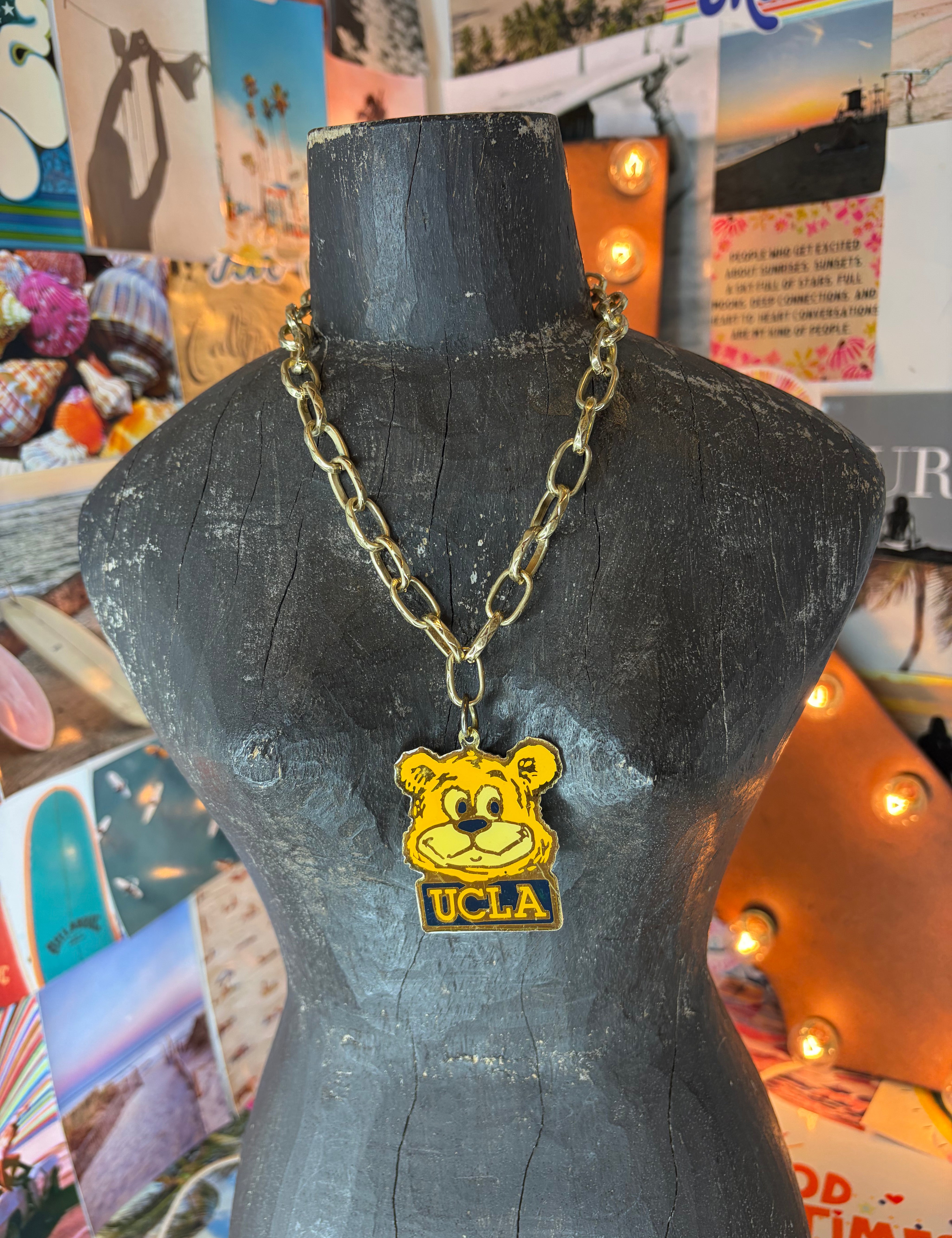MALIBU HIPPIE OOAK Vintage UCLA Necklace on Simply Obsessed