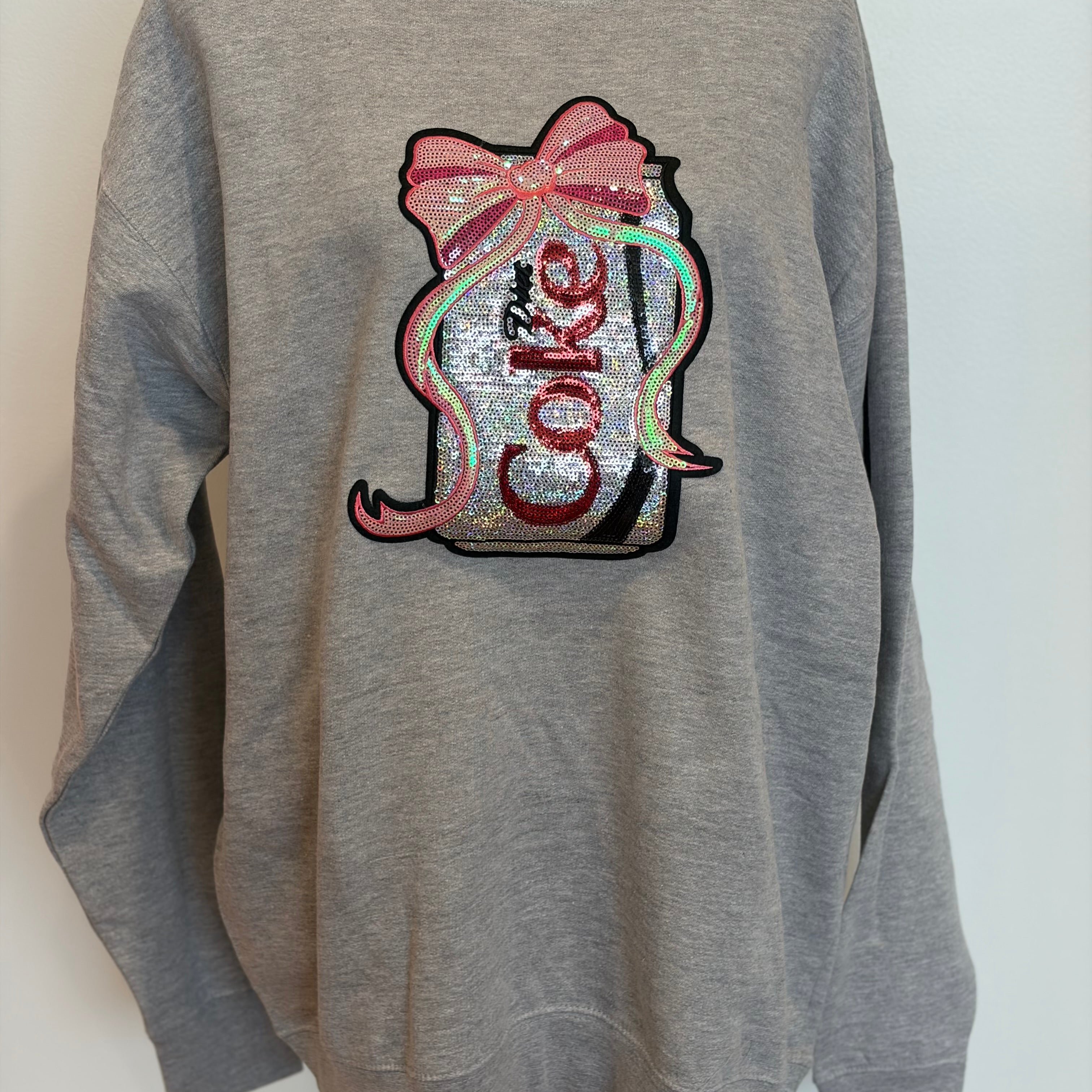 WS: T-SHIRT JUNKIE Diet Soda Sequin Patch Sweatshirt on Simply Obsessed