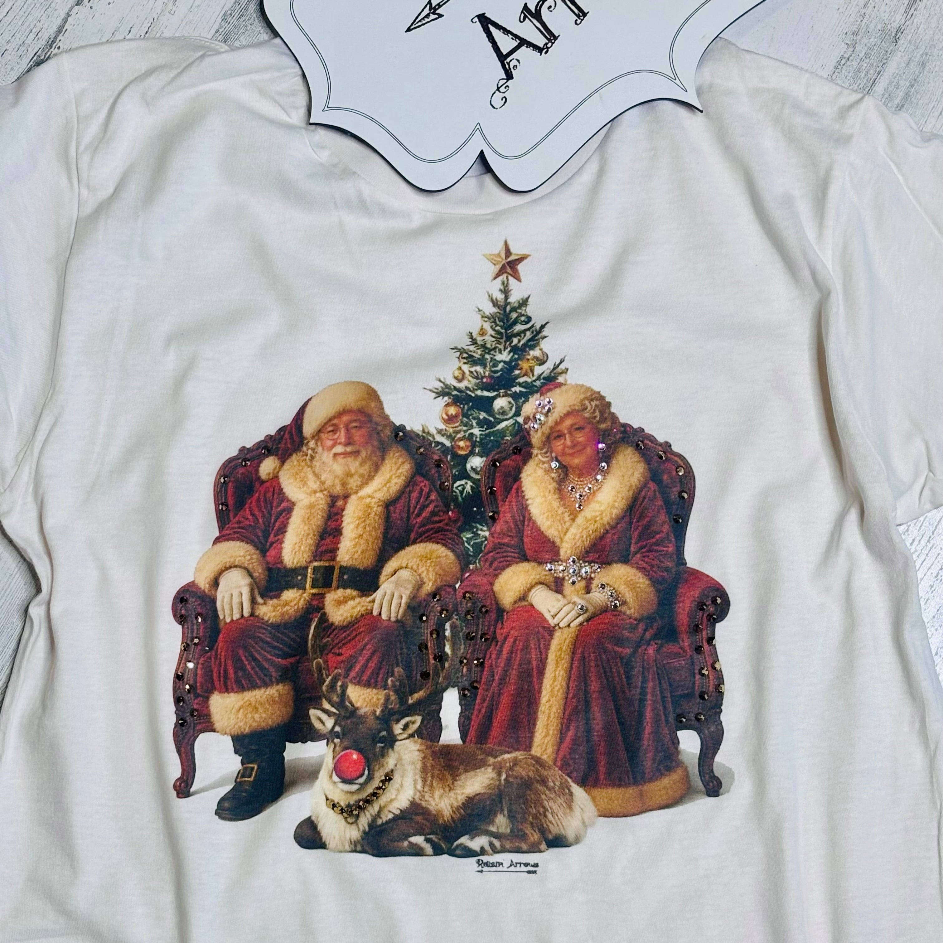 WS: Santa Clause Family Bling Tee-DIRECT TO GARMENT on Simply Obsessed