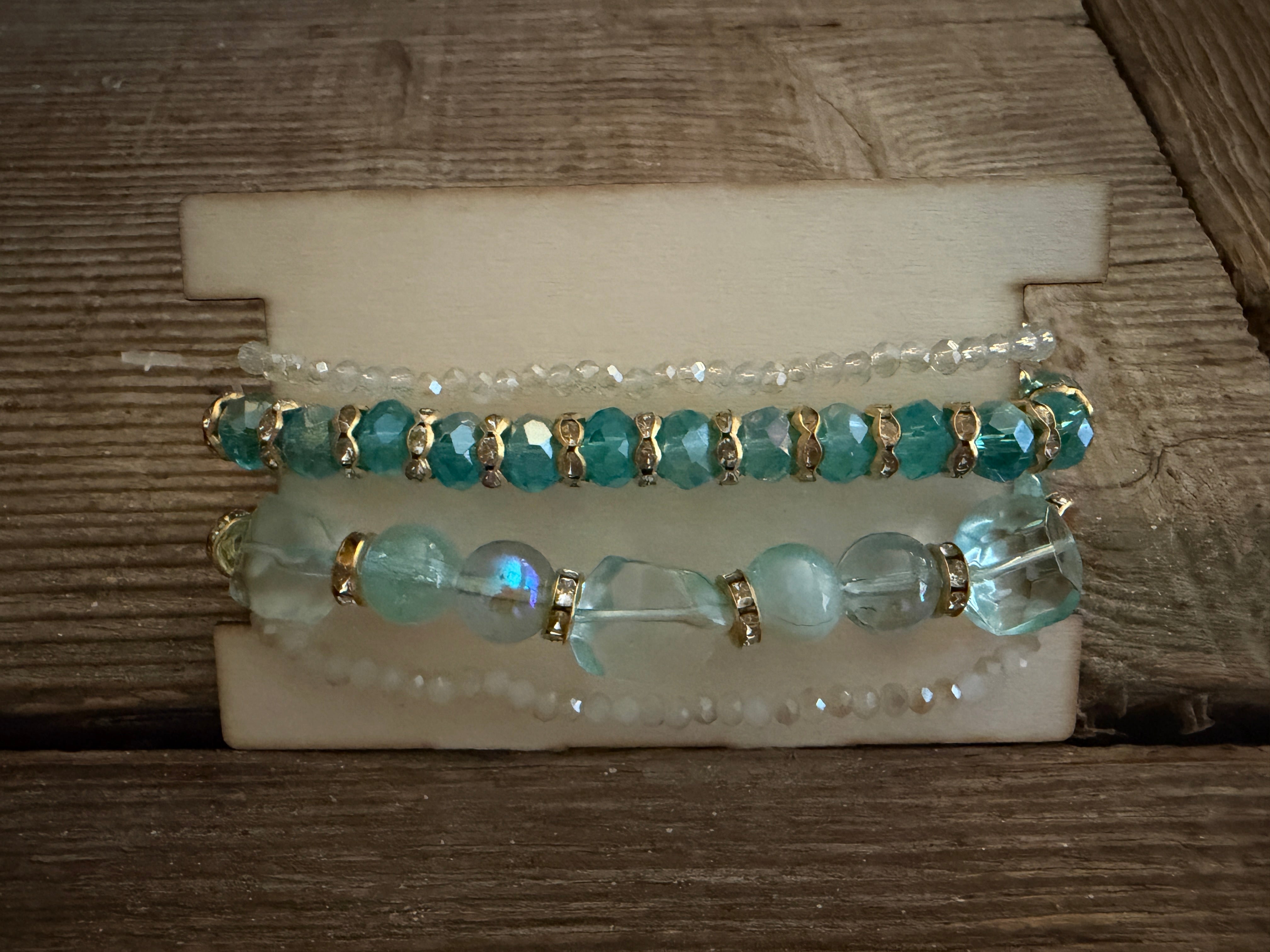 MALIBU SUPPLY Aqua Bracelet Stack #102 **DEBUT SALE** on Simply Obsessed