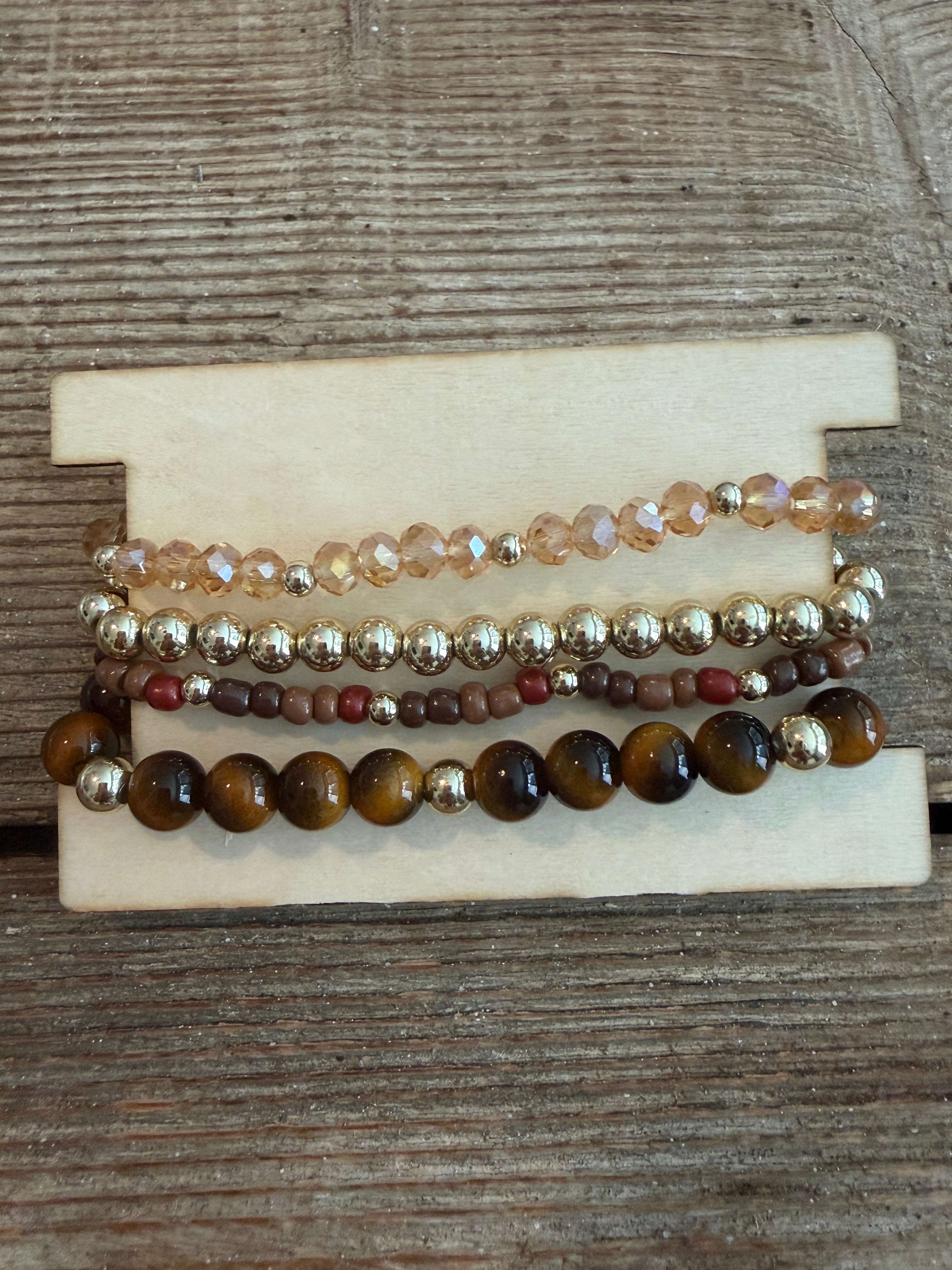 MALIBU SUPPLY Tiger Eye Bracelet Stack #108**DEBUT SALE** on Simply Obsessed