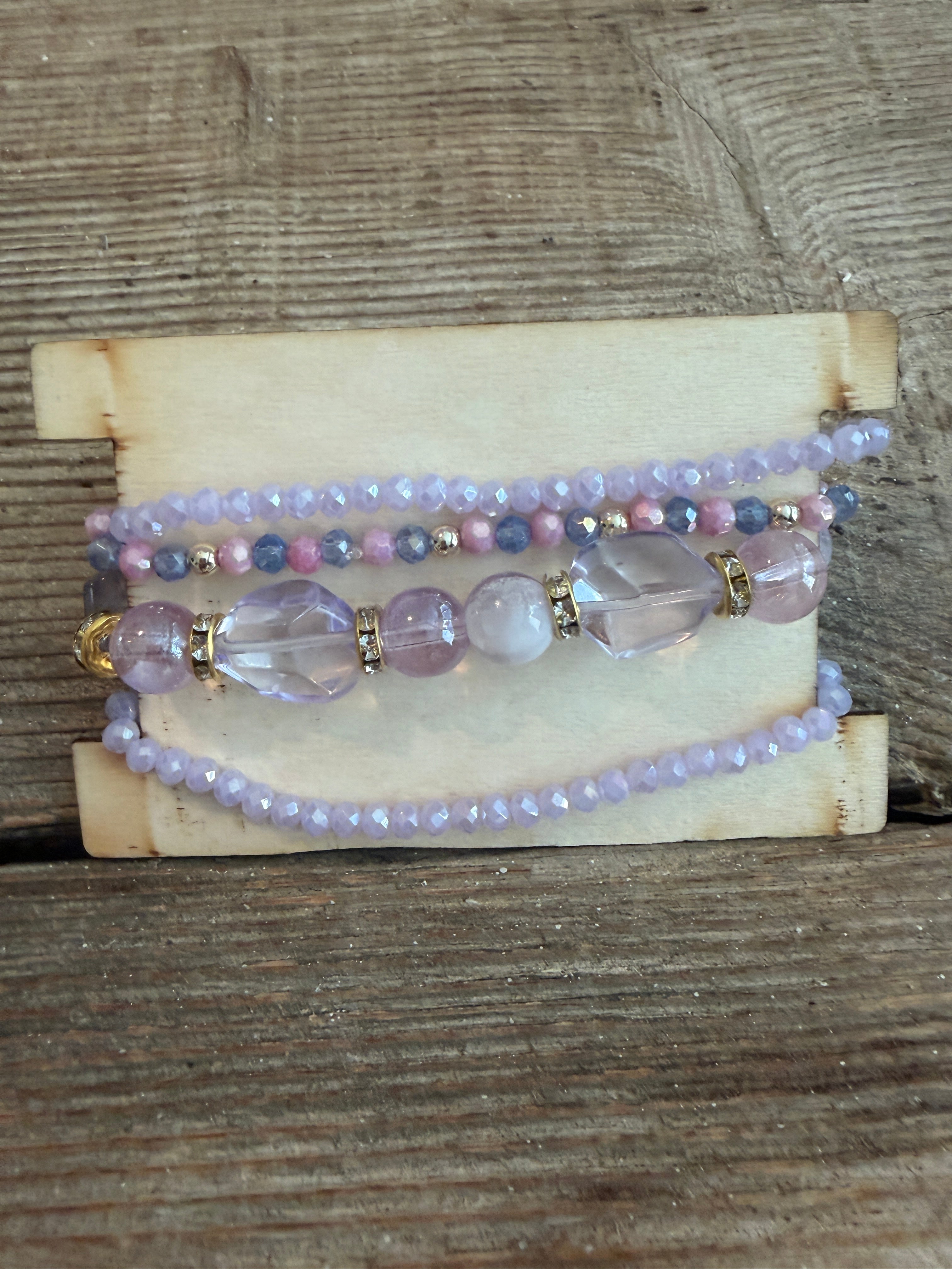MALIBU SUPPLY Purple/Pink Bracelet Stack #107**DEBUT SALE** on Simply Obsessed