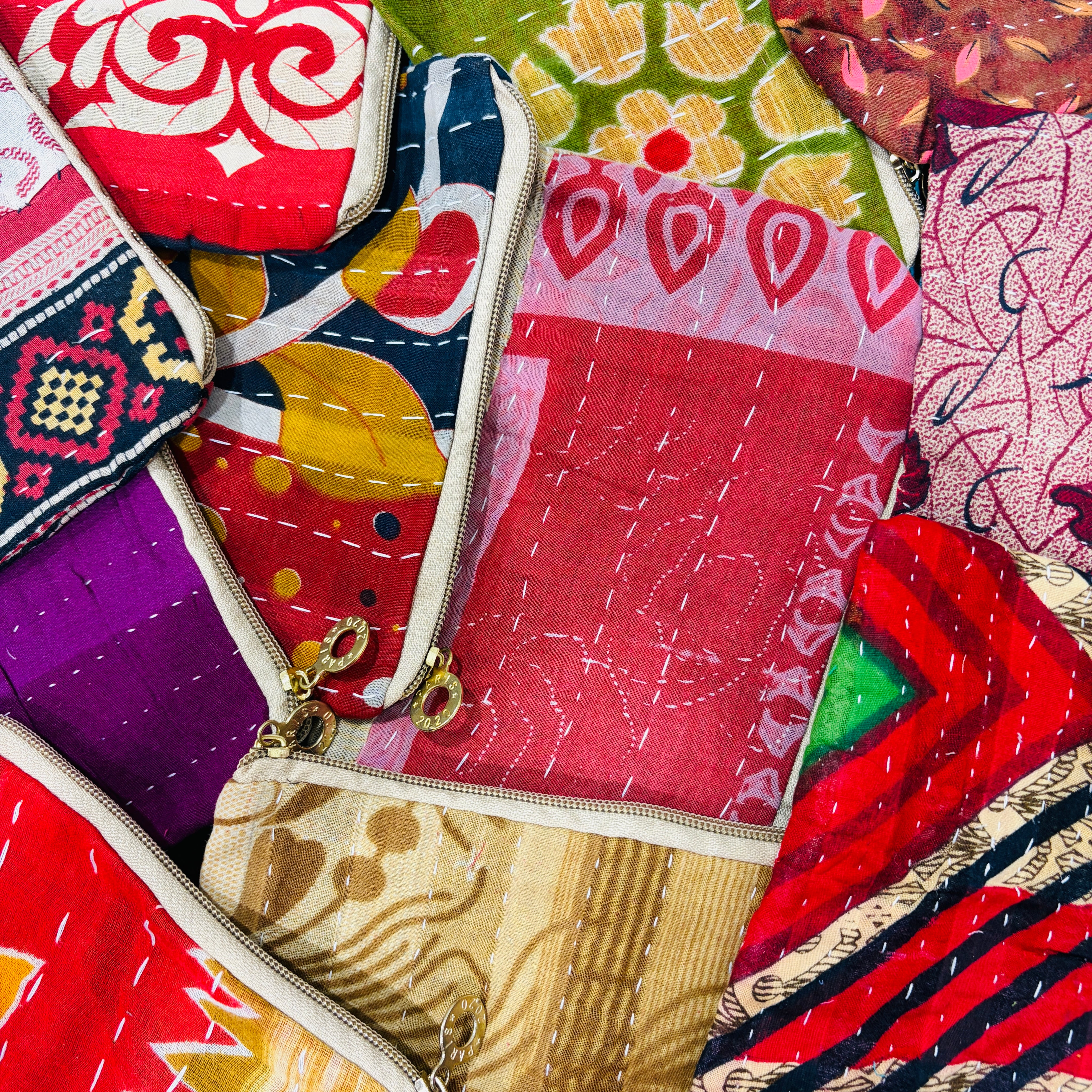 MALIBU HIPPIE Mystery Kantha Zipper Pouches on Simply Obsessed