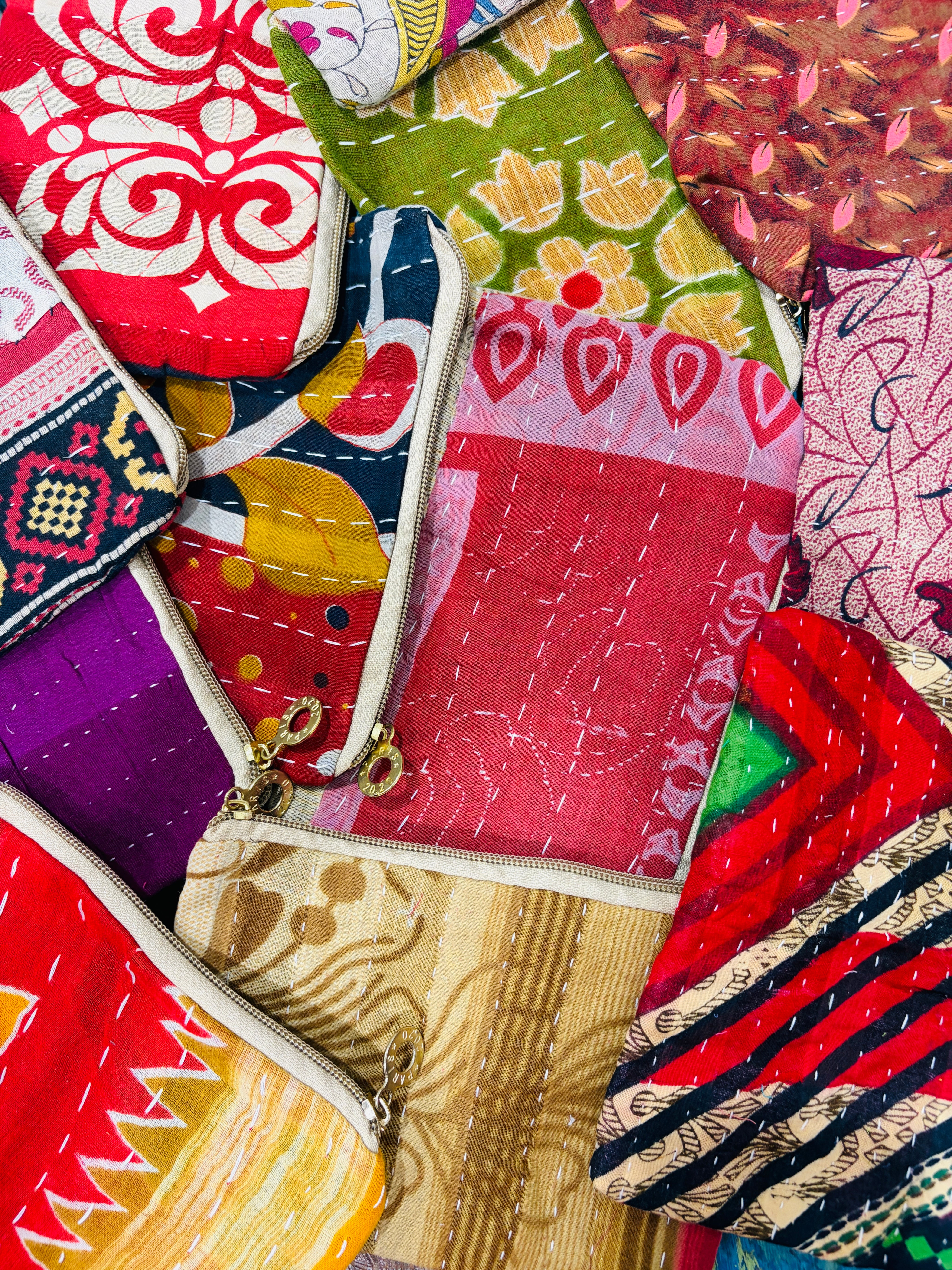 MALIBU HIPPIE Mystery Kantha Zipper Pouches on Simply Obsessed