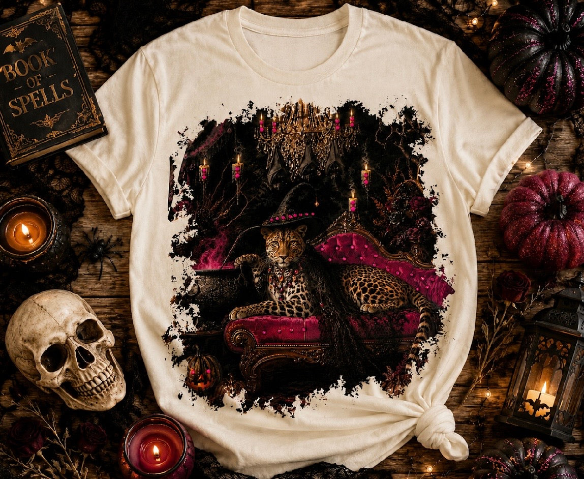 WS: Leopard Witch Bling Tee DIRECT TO GARMENT on Simply Obsessed