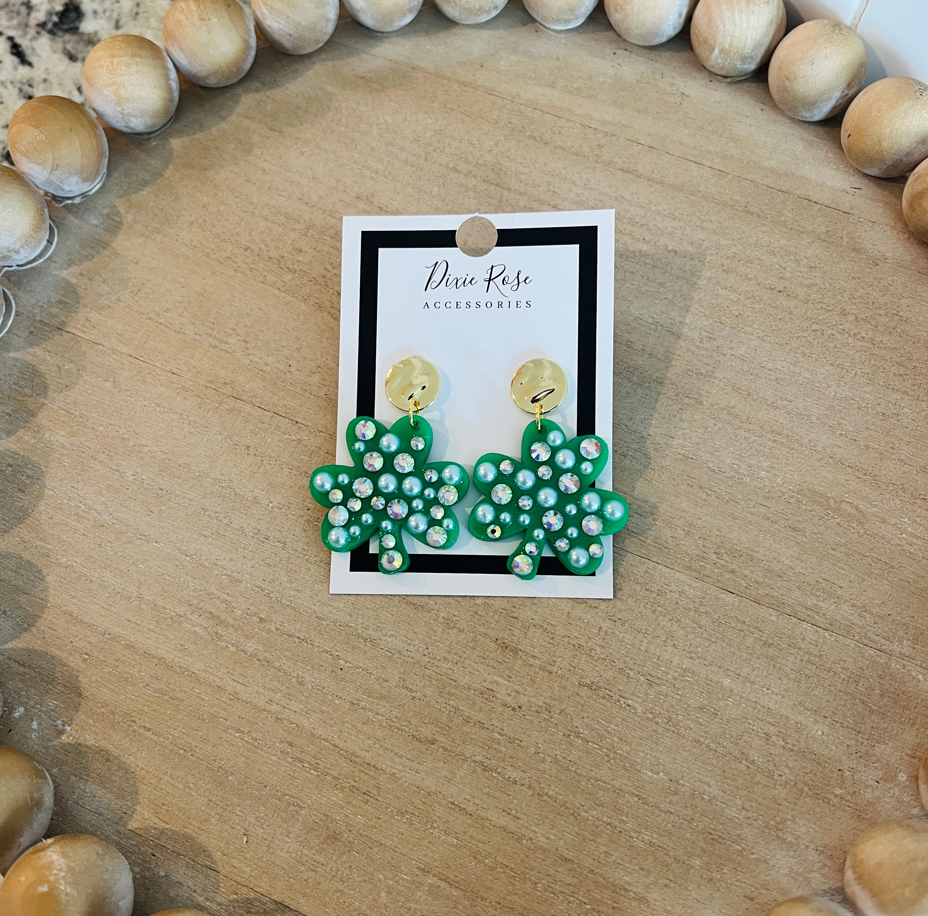 DIXIE ROSE Bling Clover Earrings on Simply Obsessed