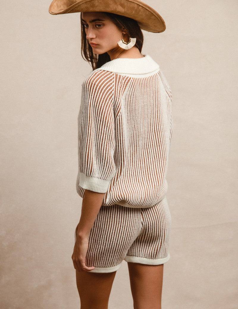 BIBI RIB TEXTURE SWEATER TOP & SHORTS SET ***BEACH LIVE*** on Simply Obsessed