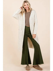 GEEGEE LOVELO WAFFLE KNIT LONG BODY CARDIGAN **DOORBUSTER** on Simply Obsessed
