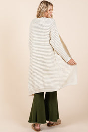 GEEGEE LOVELO WAFFLE KNIT LONG BODY CARDIGAN **DOORBUSTER** on Simply Obsessed